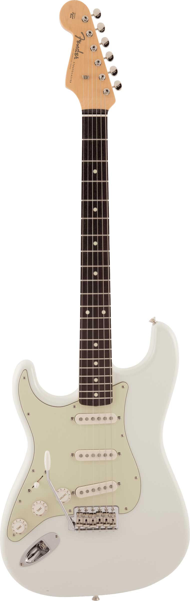 Fender Made In Japan Traditional 60s Stratocaster Olympic White Rosewood Fingerboard Left Handed