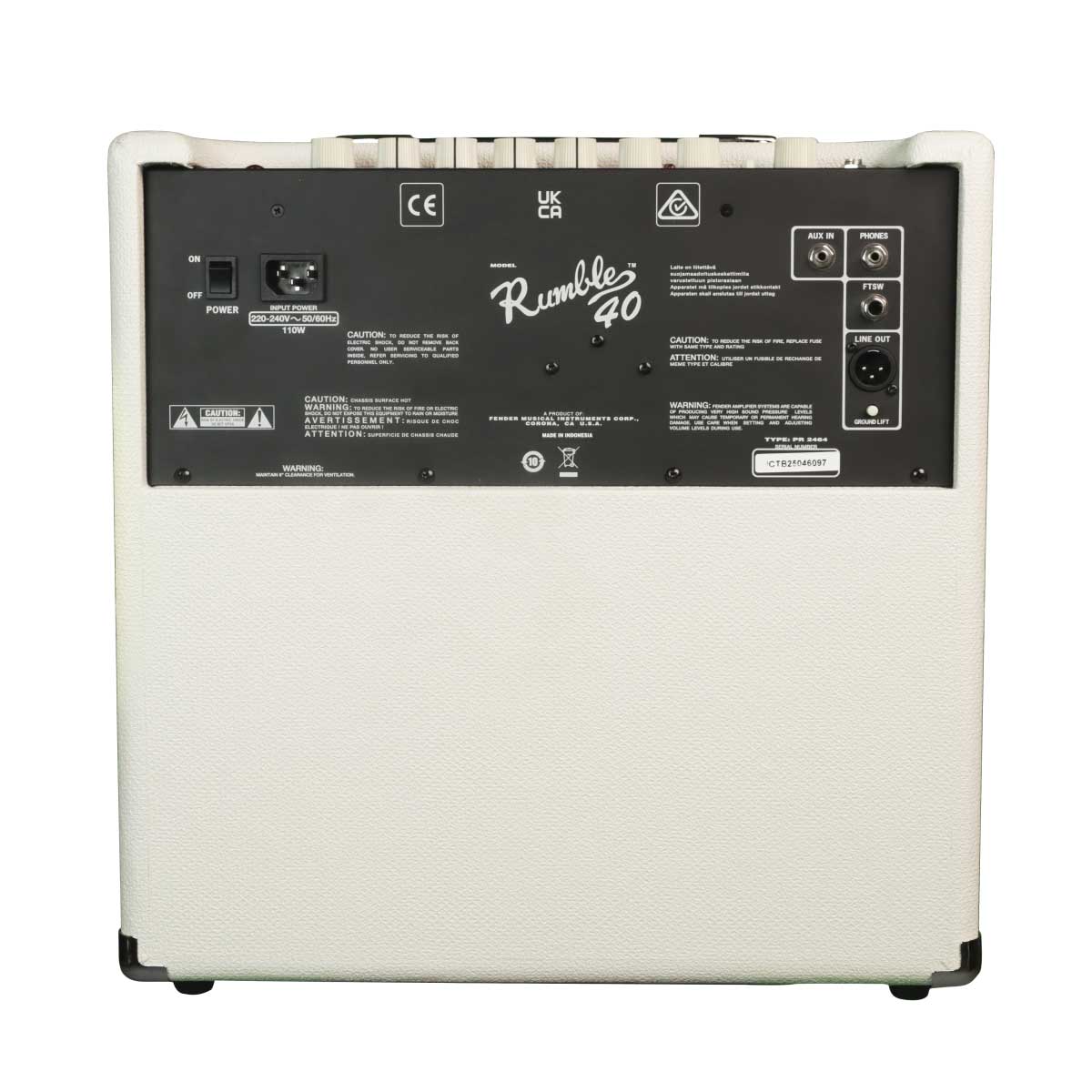 Fender Limited Edition Rumble 40 (V3) Ivory Bass Combo Solid State Amp