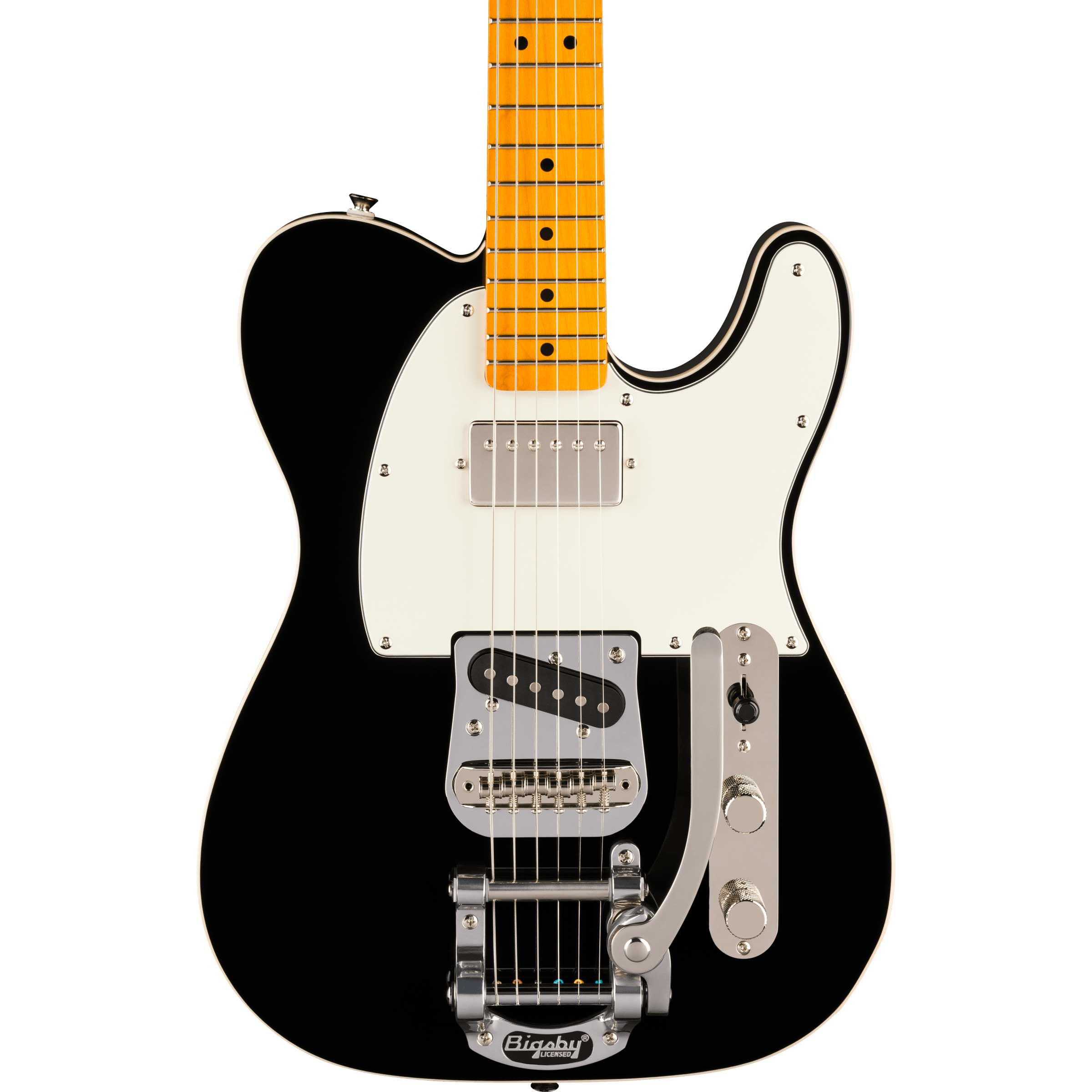 Squier Classic Vibe Custom Telecaster SH with Bigsby Maple Neck Parchment Pickguard Black