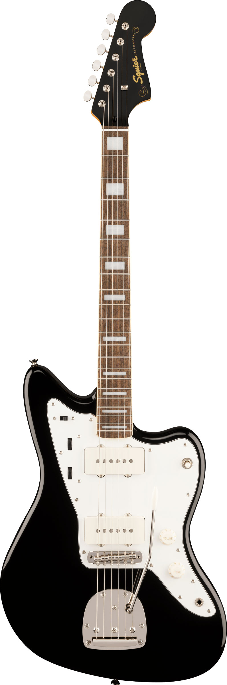 Squier FSR Classic Vibe '60s Jazzmaster Laurel Fingerboard Parchment Pickguard Matching Headstock Black