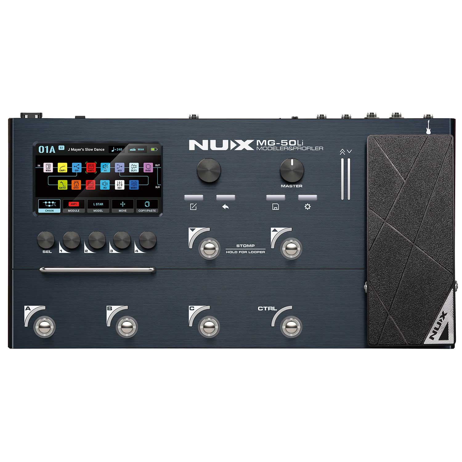 NUX MG-50li Guitar Multi FX Processor and Profiler Dark Blue