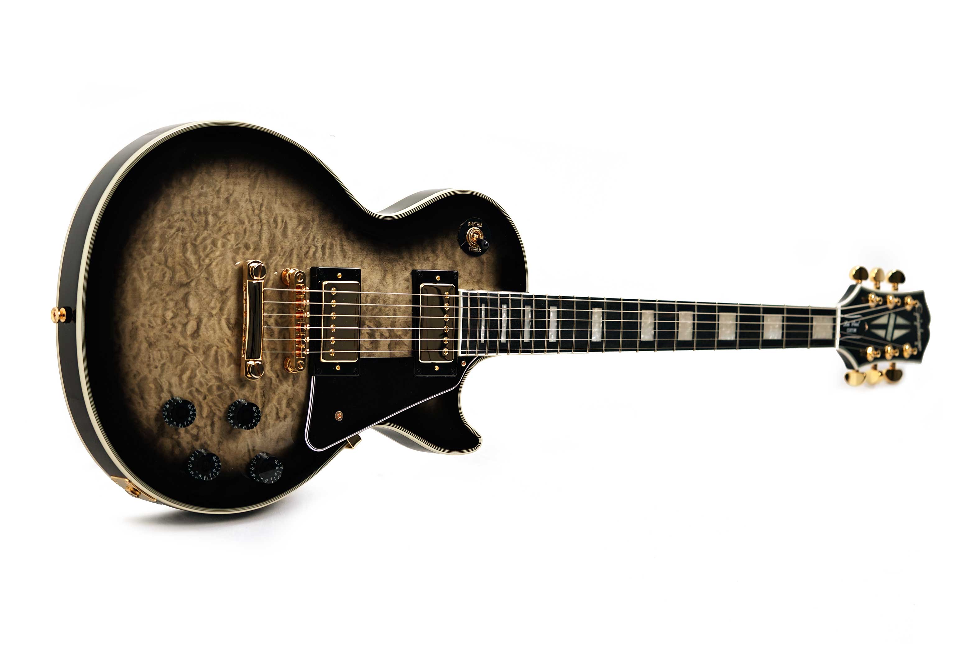 Epiphone Les Paul Custom Quilt Cobra Burst
