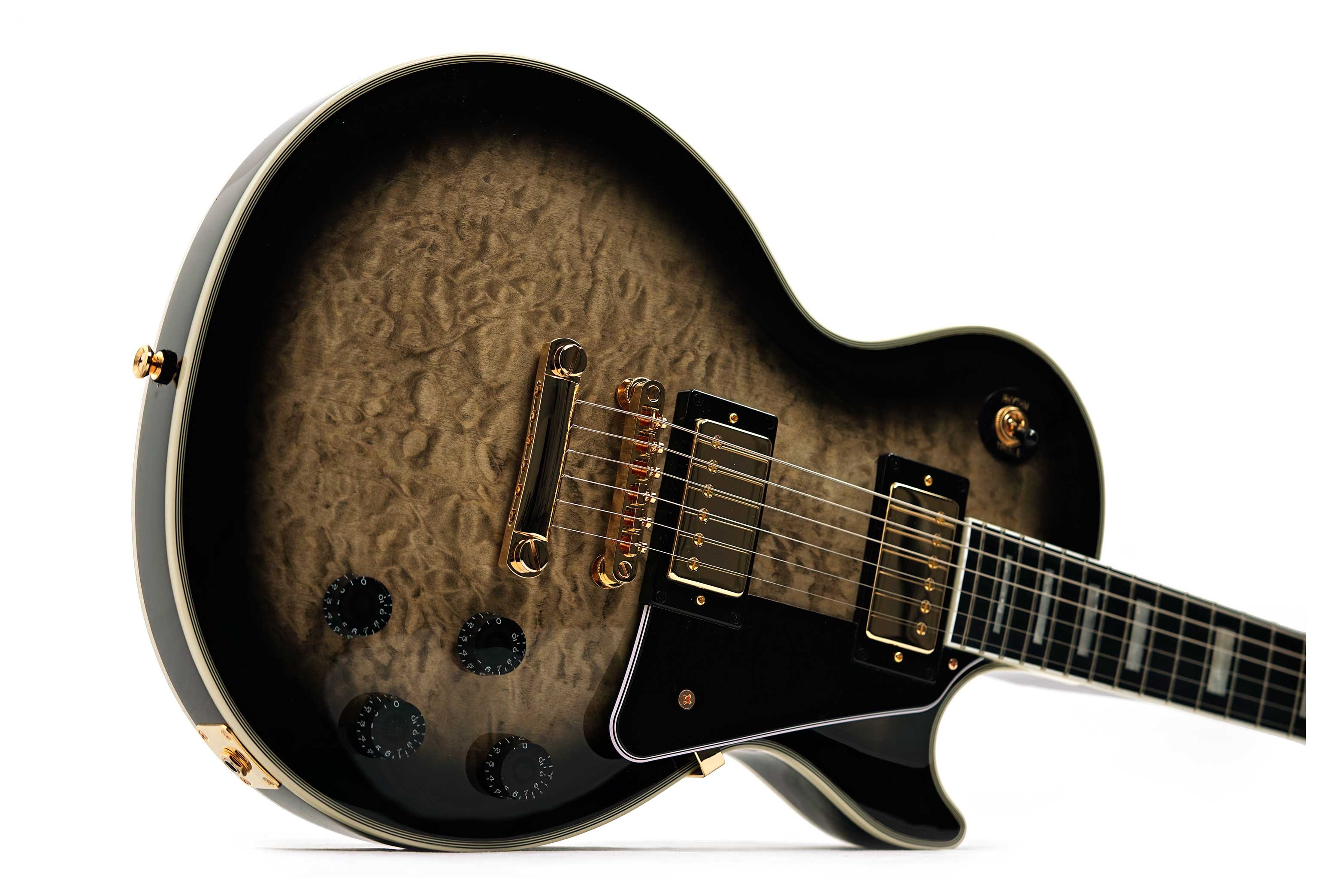 Epiphone Les Paul Custom Quilt Cobra Burst