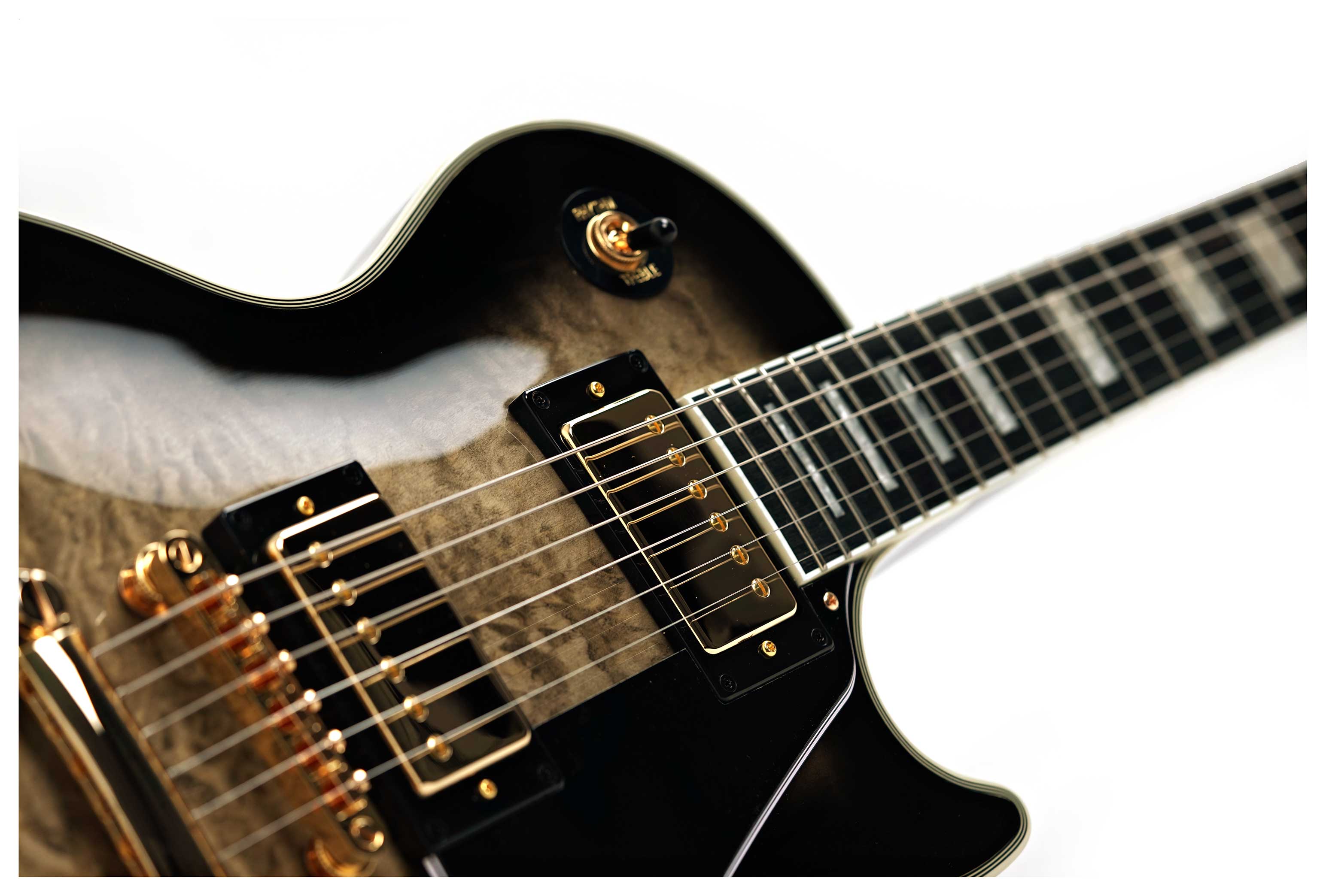 Epiphone Les Paul Custom Quilt Cobra Burst