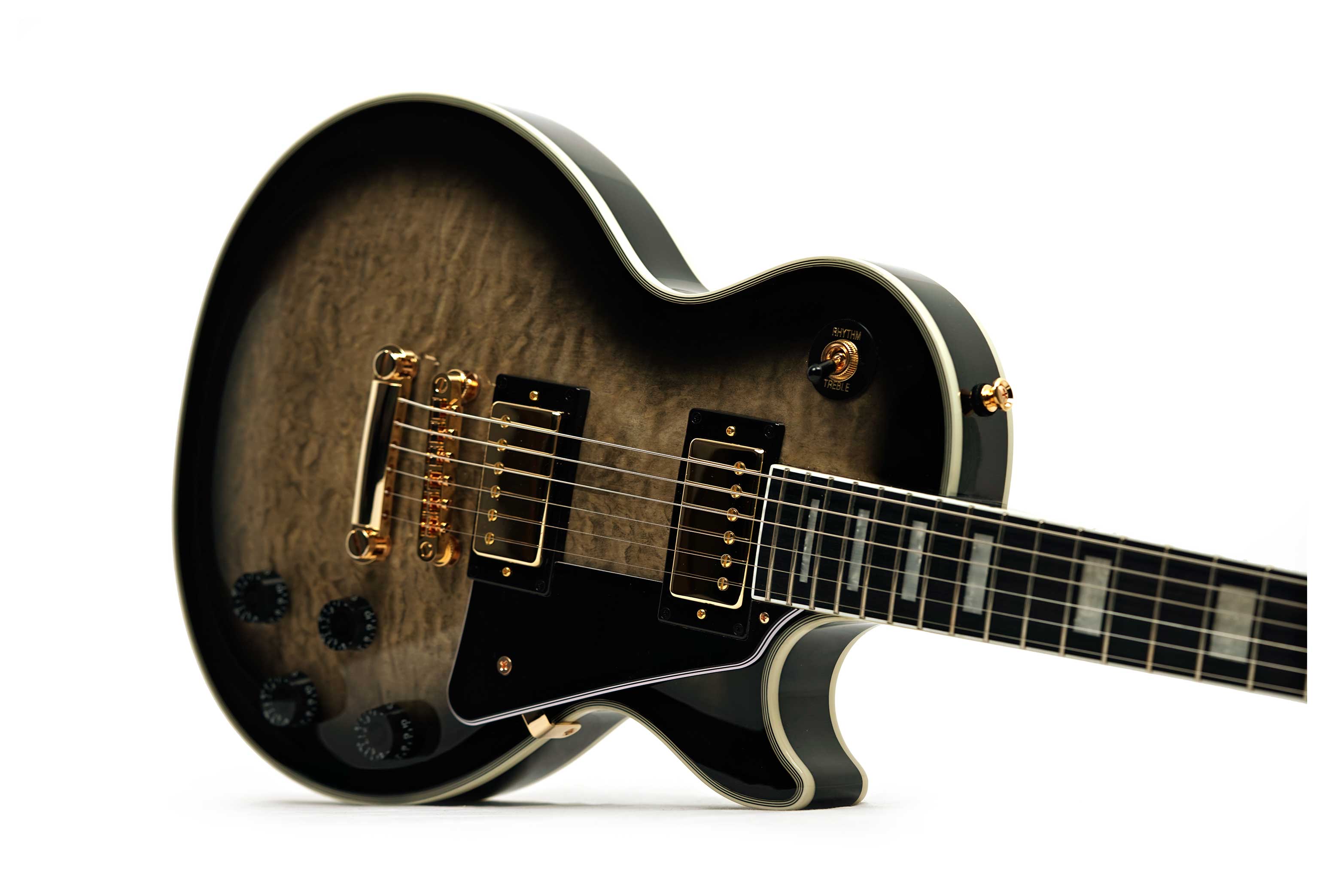 Epiphone Les Paul Custom Quilt Cobra Burst