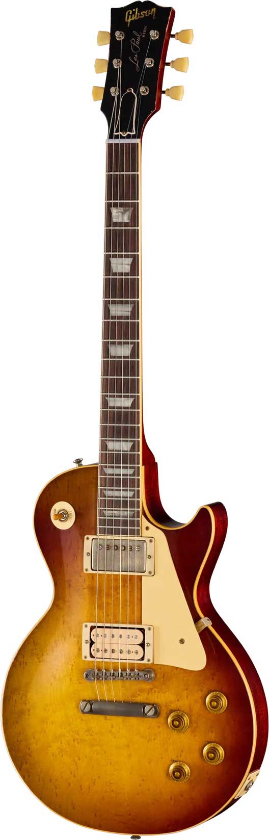Gibson Custom Shop 1959 Les Paul Standard Birdseye Maple BOTB Page 151 Light Aged Peach Tea Burst