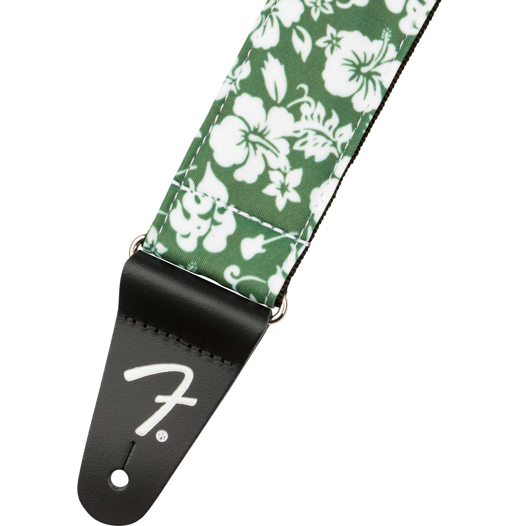 Fender Hawaiian Strap Green Floral 2 Inch
