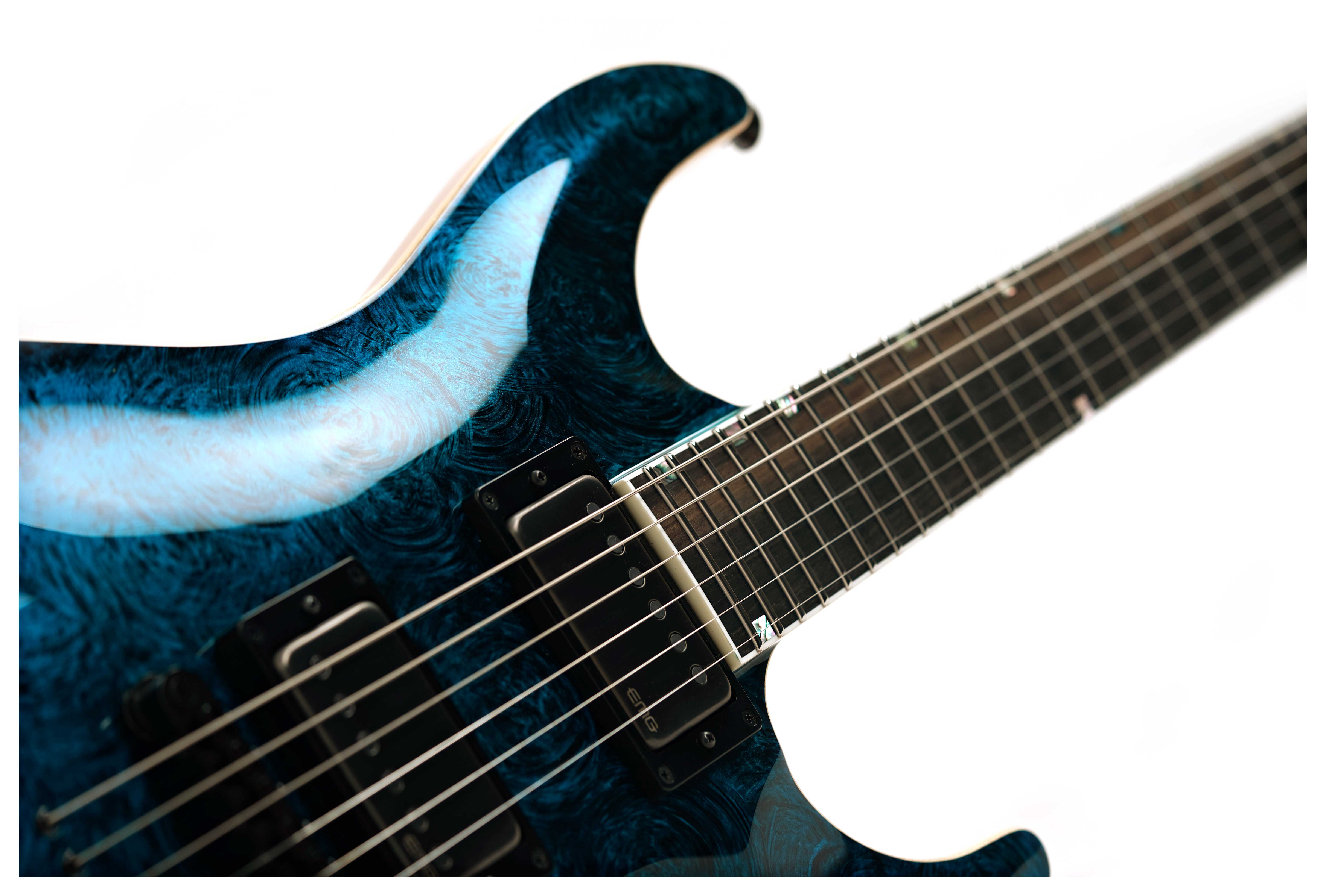 ESP USA Horizon-II SC EMG BH Teal Marble Gloss  (Nearly New) #US24103