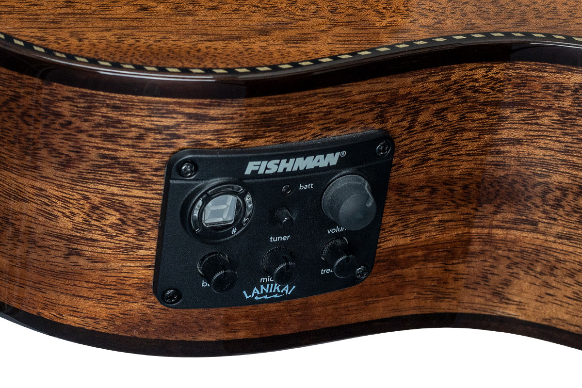 Lanikai All Solid Mahogany MAS-CEB Electric Bartione Ukulele