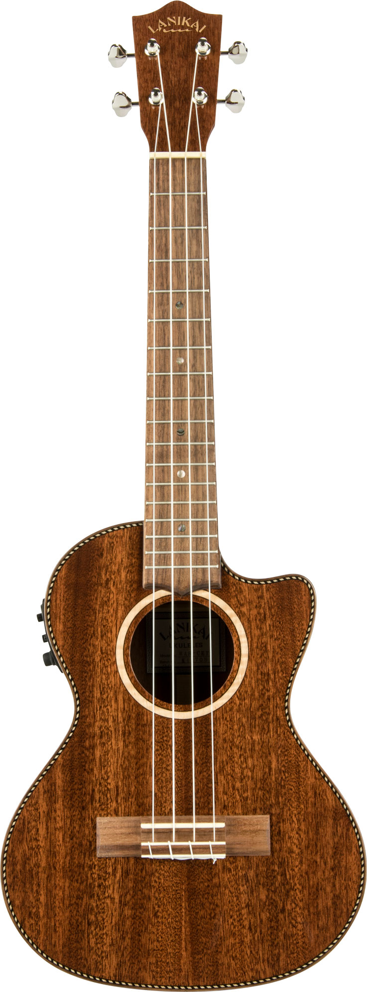 Lanikai All Solid Mahogany MAS-CET Electric Tenor Ukulele