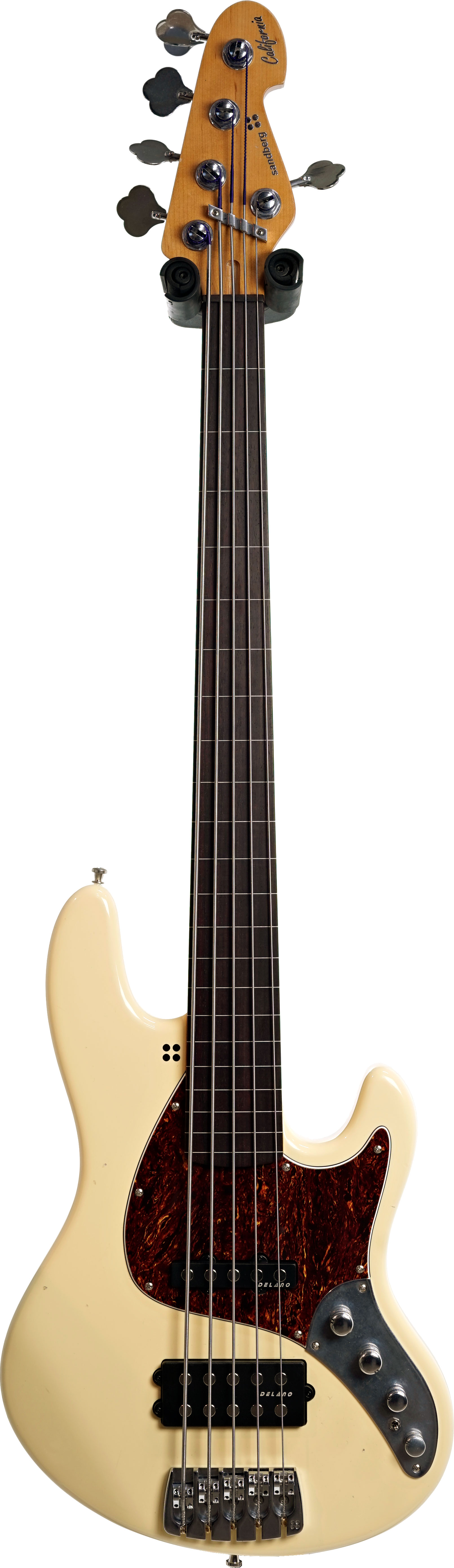 Sandberg California T TM 5 String Soft Aged Creme Fretless (Nearly New) #47699