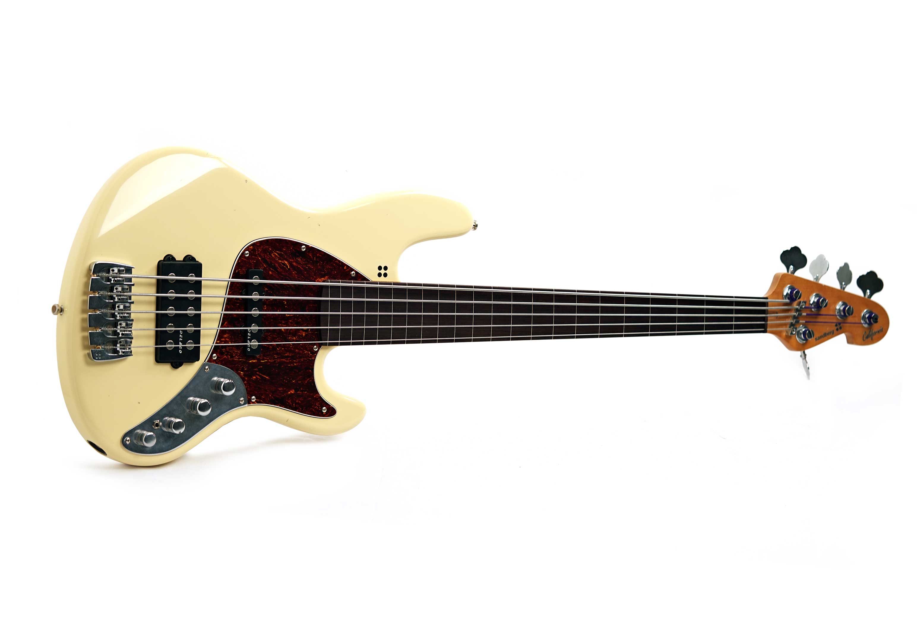Sandberg California T TM 5 String Soft Aged Creme Fretless (Ex-Demo) #47699