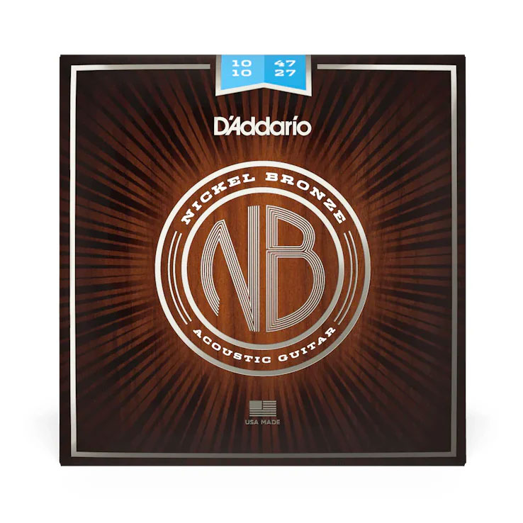 D'Addario 10-47 Light 12-String, Nickel Bronze Acoustic Guitar Strings