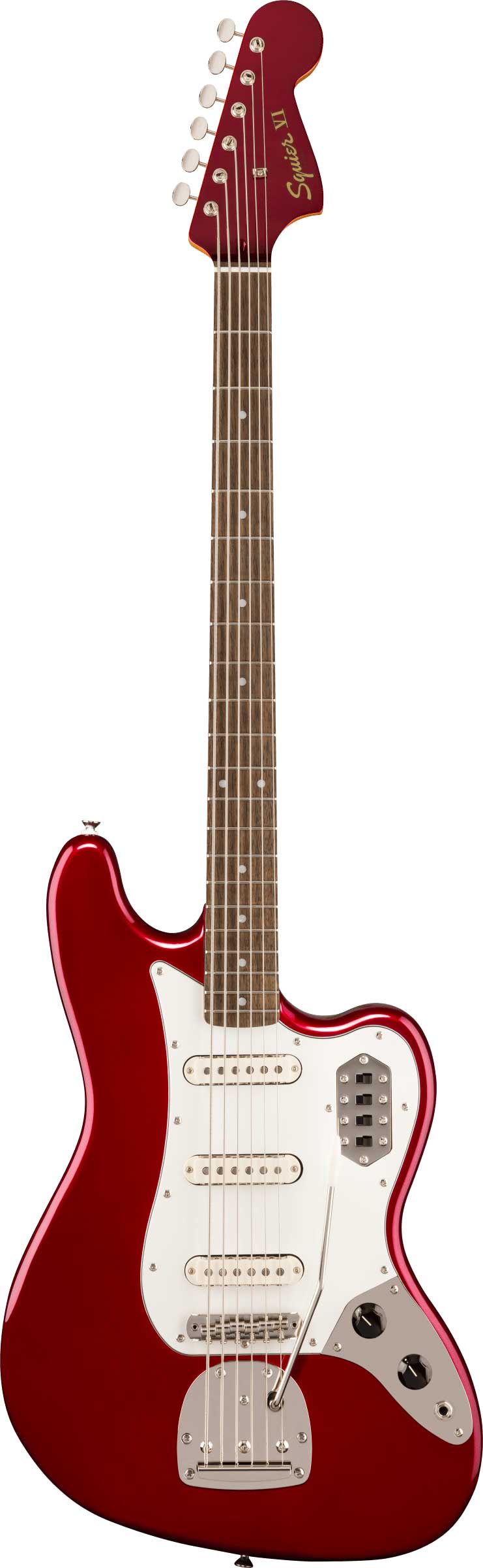 Squier FSR Classic Vibe Bass VI Matching Headstock Candy Apple Red Indian Laurel Fingerboard