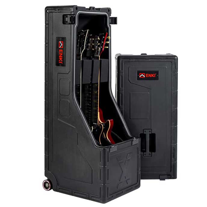 ENKI X-3 3 Electric/ 2 Acoustic Guitar Case Black