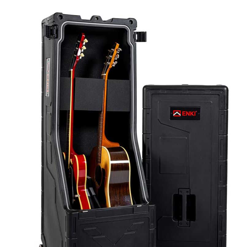 ENKI X-3 3 Electric/ 2 Acoustic Guitar Case Black