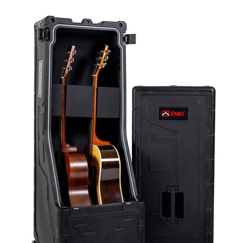 ENKI X-3 3 Electric/ 2 Acoustic Guitar Case Black