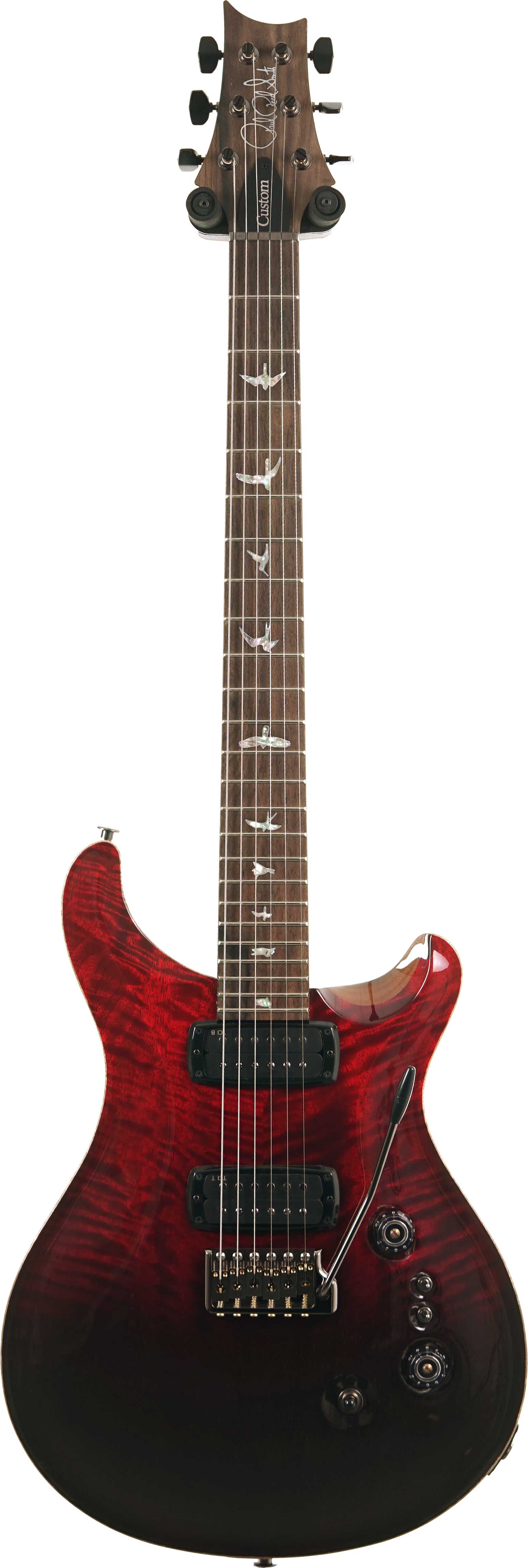 PRS Limited Edition Custom 24-08 Mango Top Fire Red/Gray Black Fade #0422689