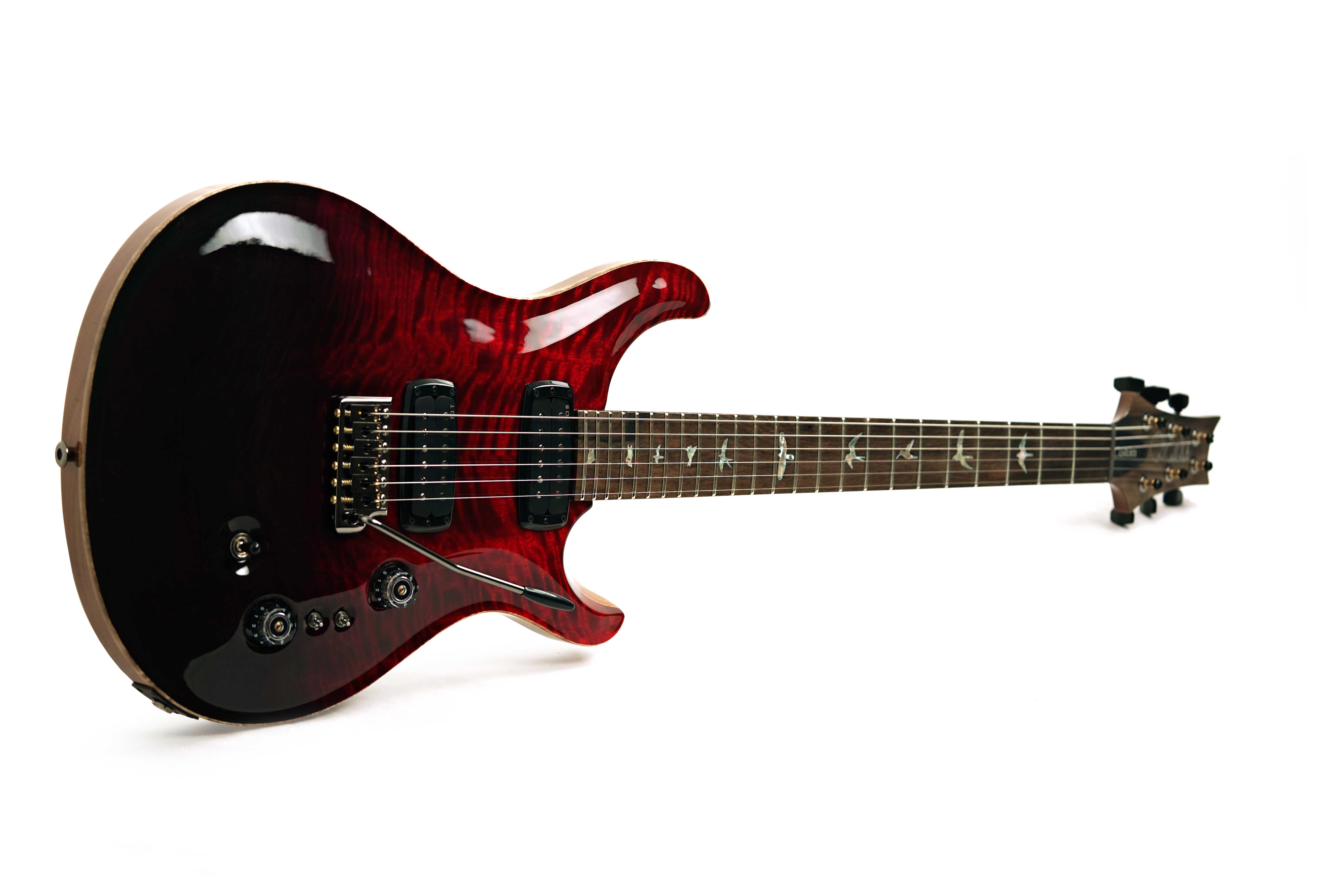 PRS Limited Edition Custom 24-08 Mango Top Fire Red/Gray Black Fade #0422689