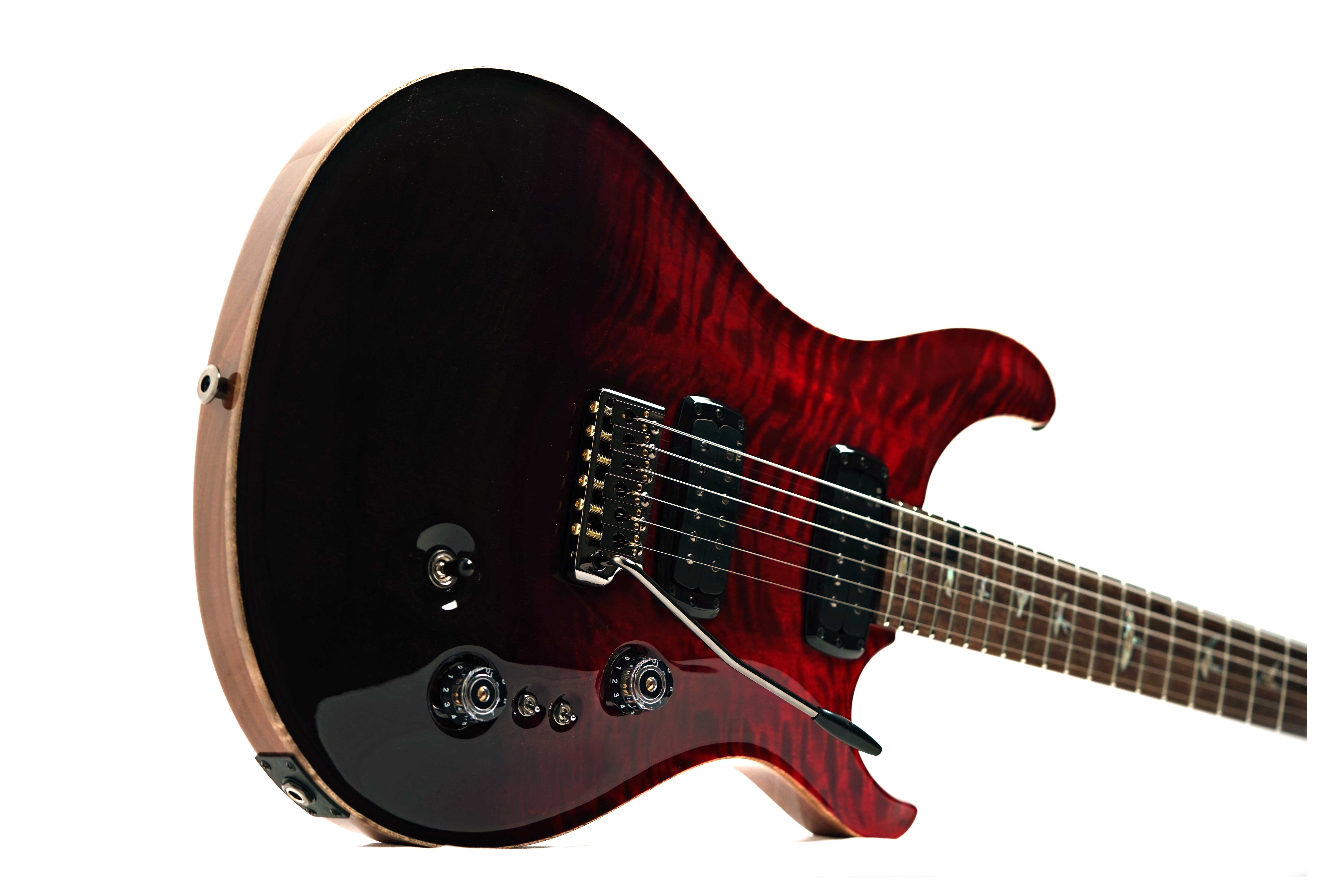 PRS Limited Edition Custom 24-08 Mango Top Fire Red/Gray Black Fade #0422689