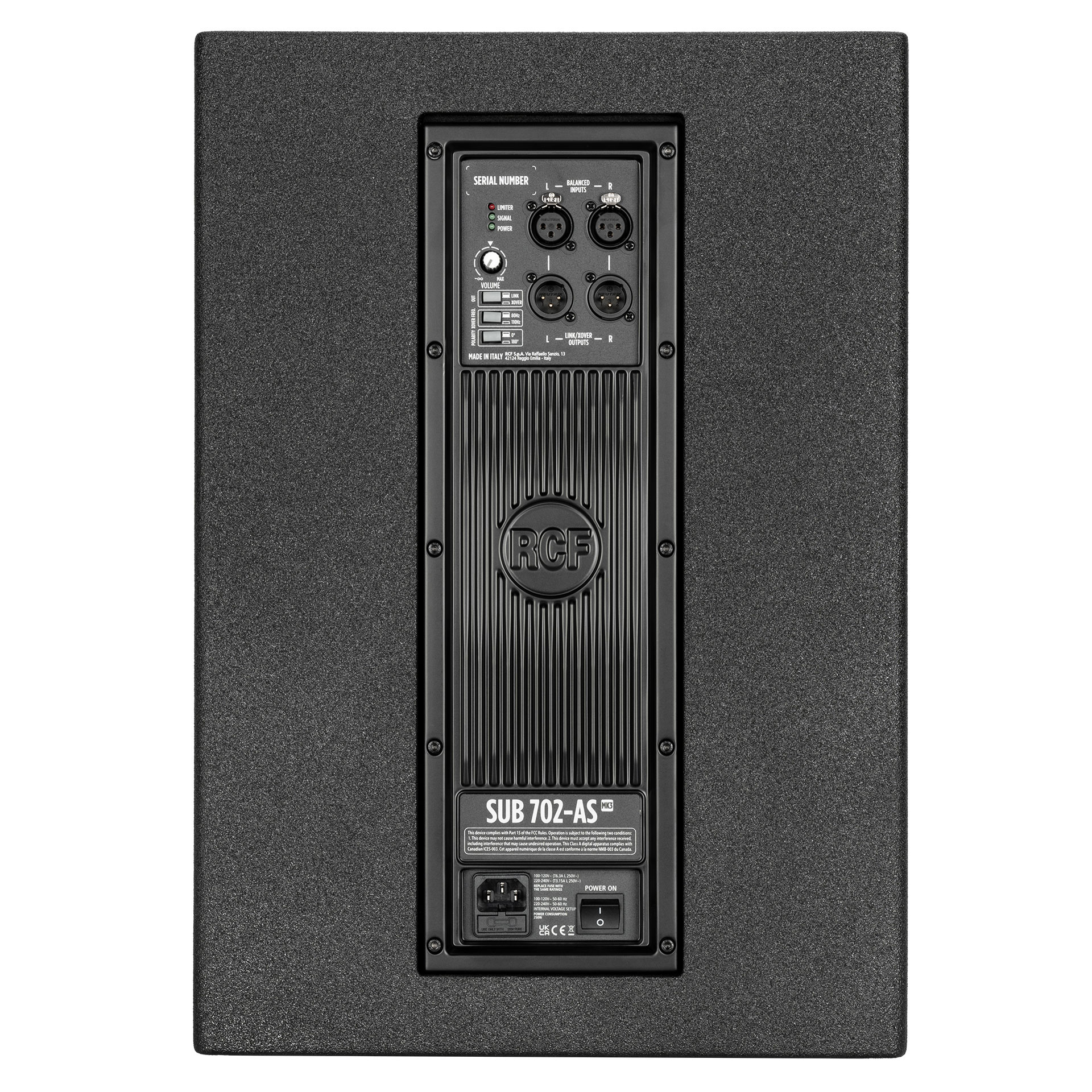 RCF SUB 702-AS MK3 12 Inch Bass Reflex Active Subwoofer