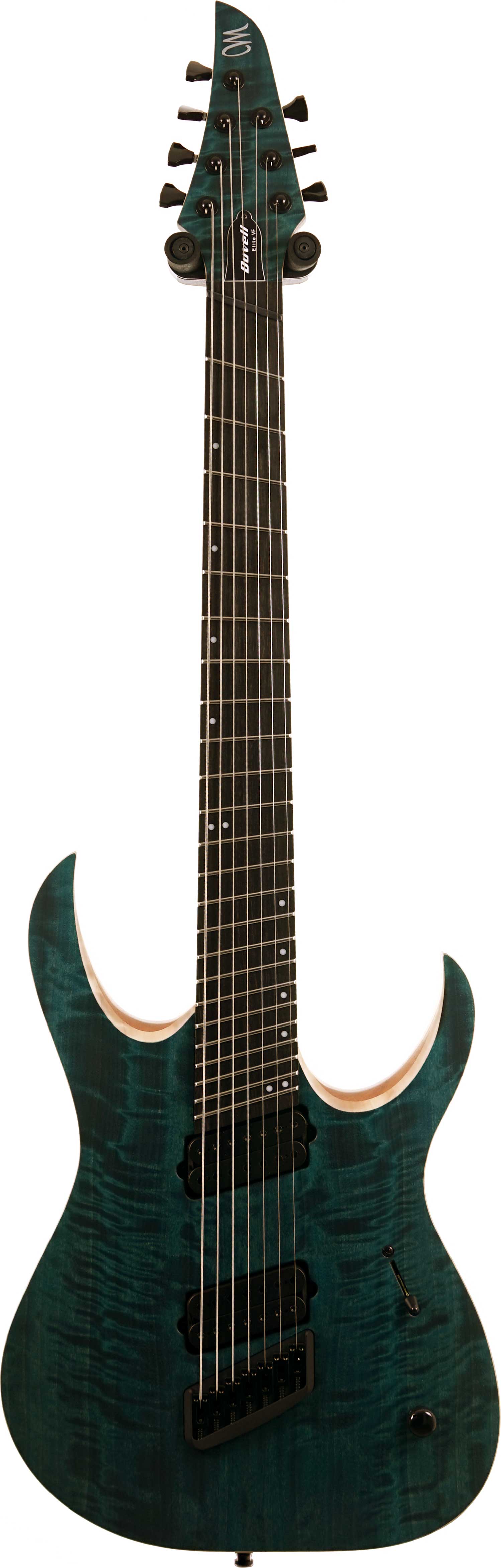 Mayones Duvell Elite VF 7 NAMM 2026 Build Transparent Turquoise Satin #DF2512219