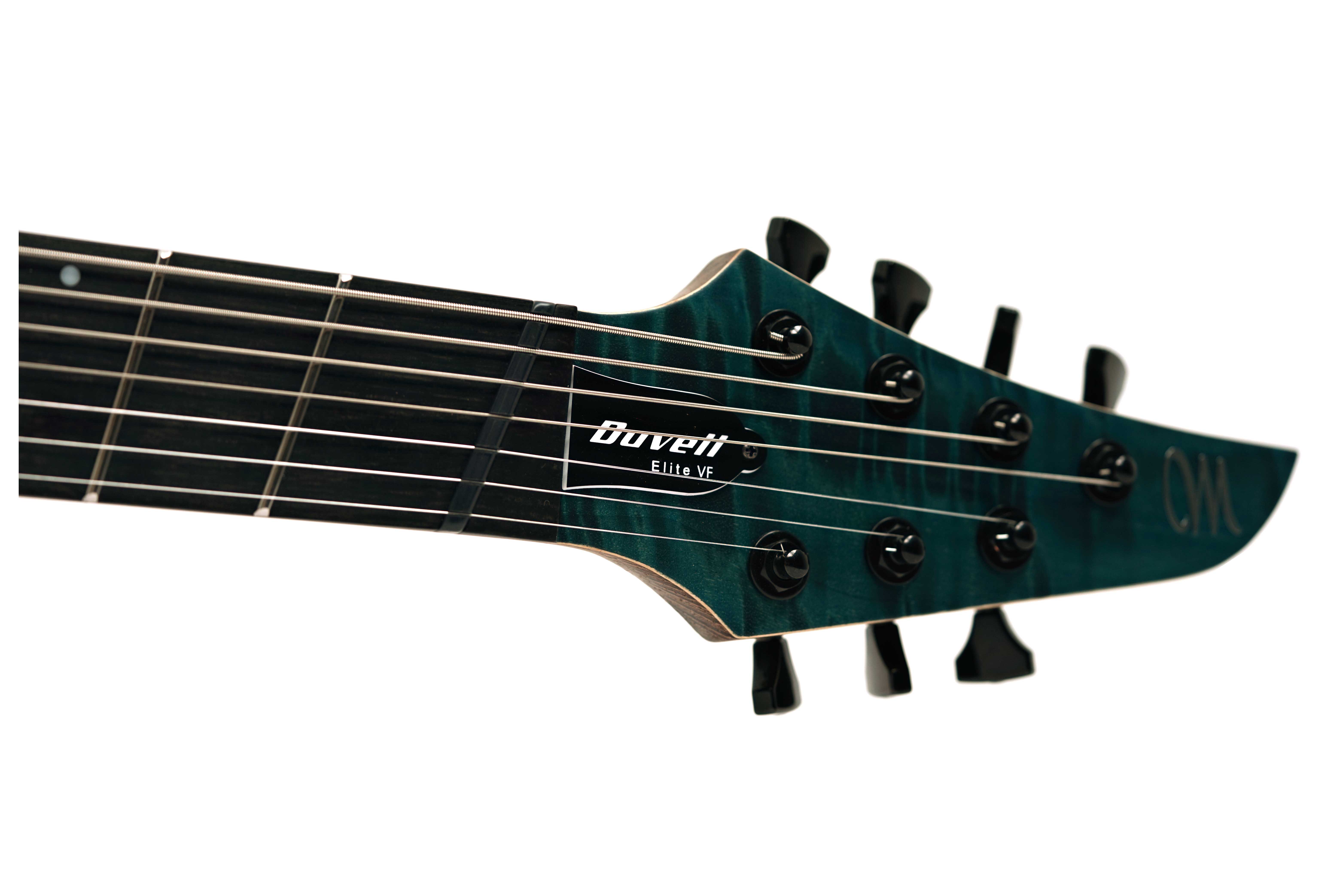 Mayones Duvell Elite VF 7 NAMM 2026 Build Transparent Turquoise Satin #DF2512219