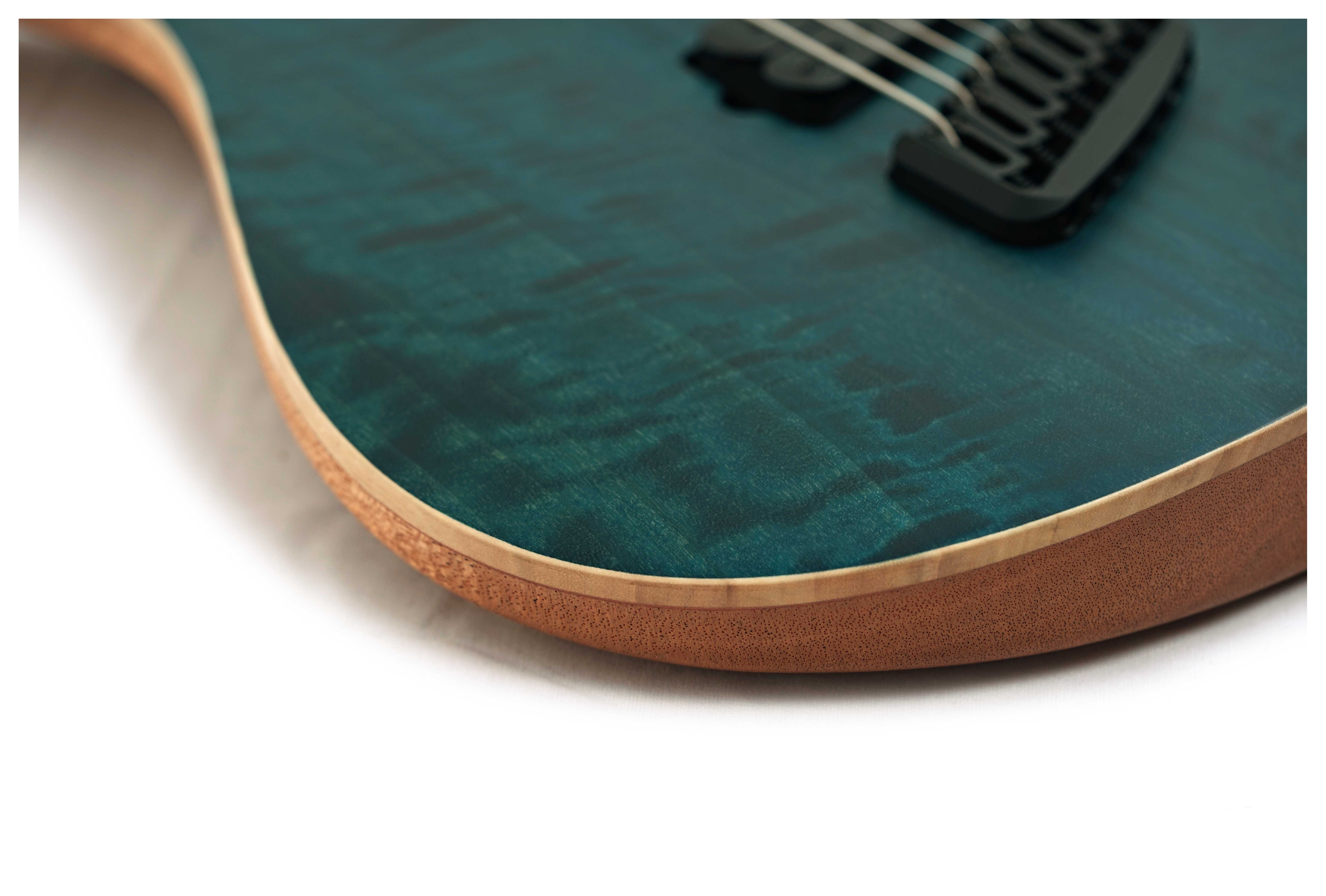 Mayones Duvell Elite VF 7 NAMM 2026 Build Transparent Turquoise Satin #DF2512219