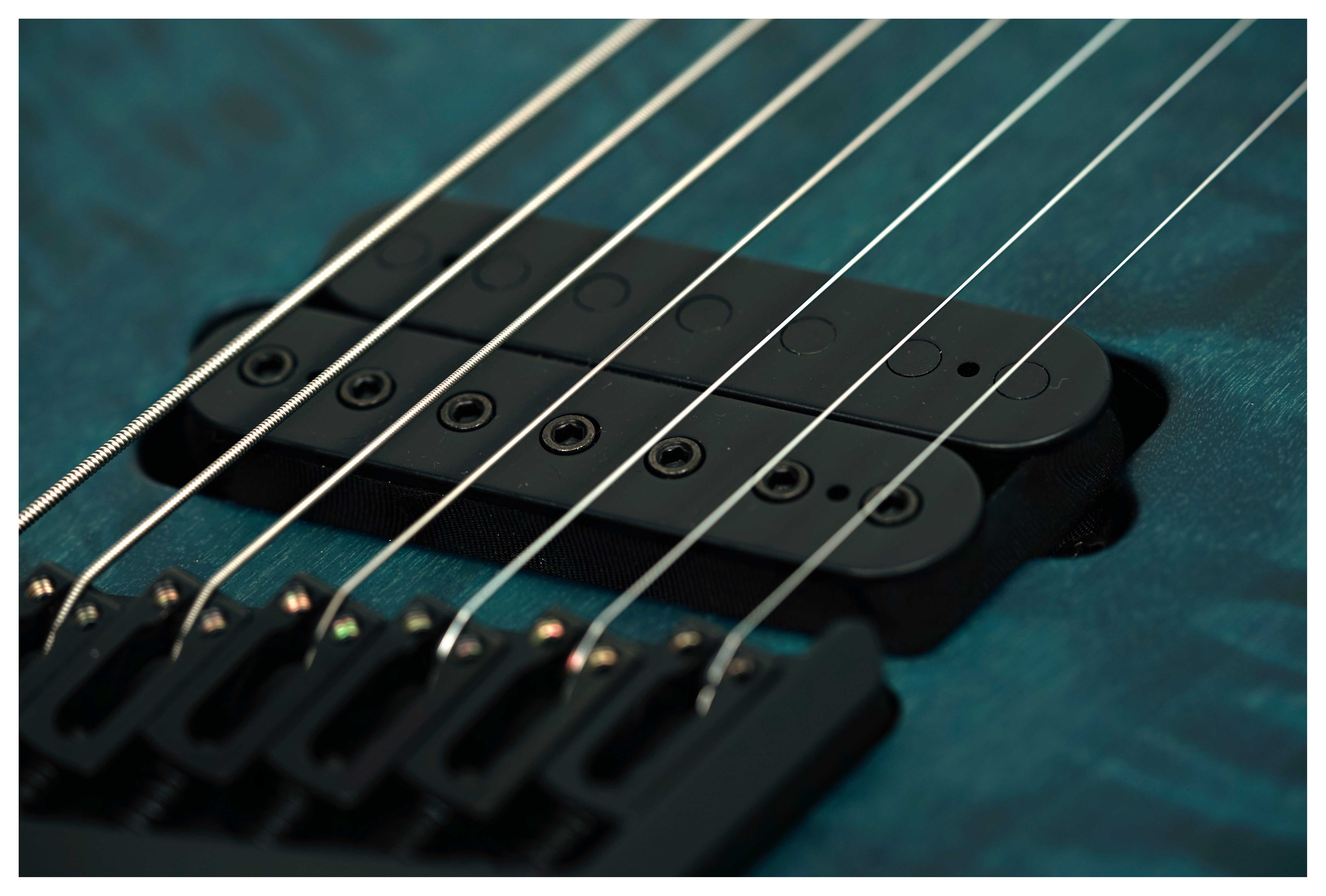 Mayones Duvell Elite VF 7 NAMM 2026 Build Transparent Turquoise Satin #DF2512219