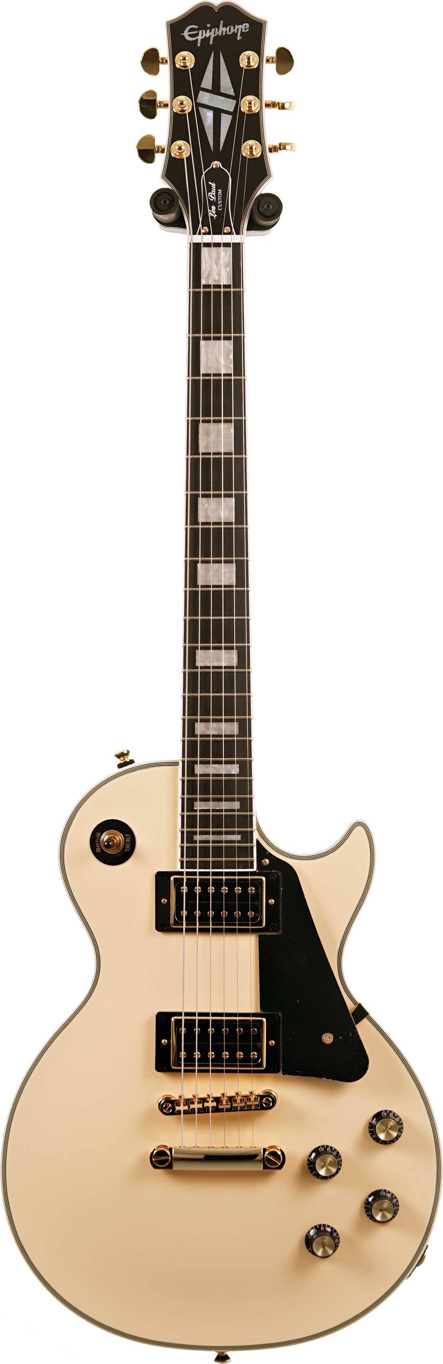 Epiphone Les Paul Custom White Black Back