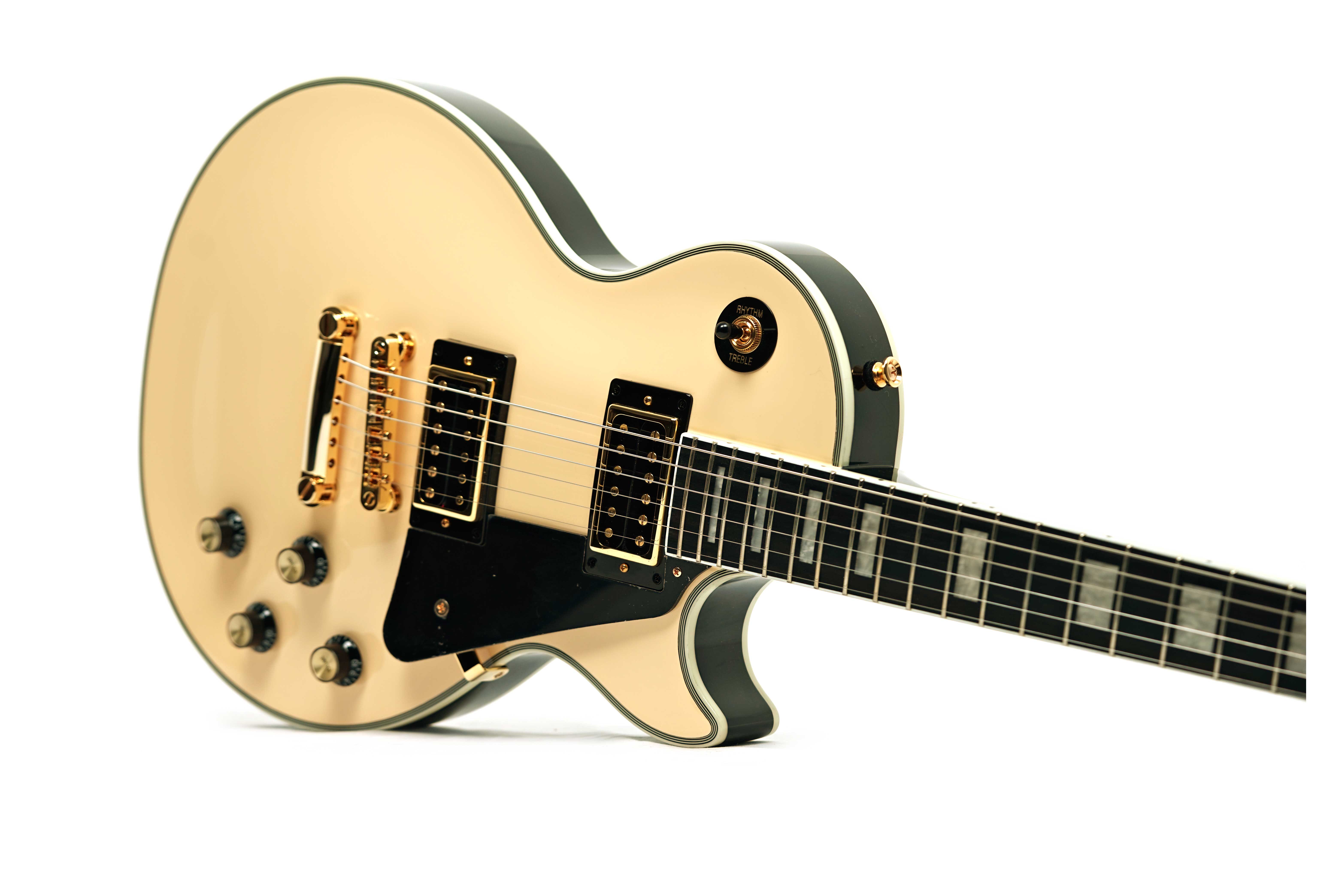 Epiphone Les Paul Custom White Black Back