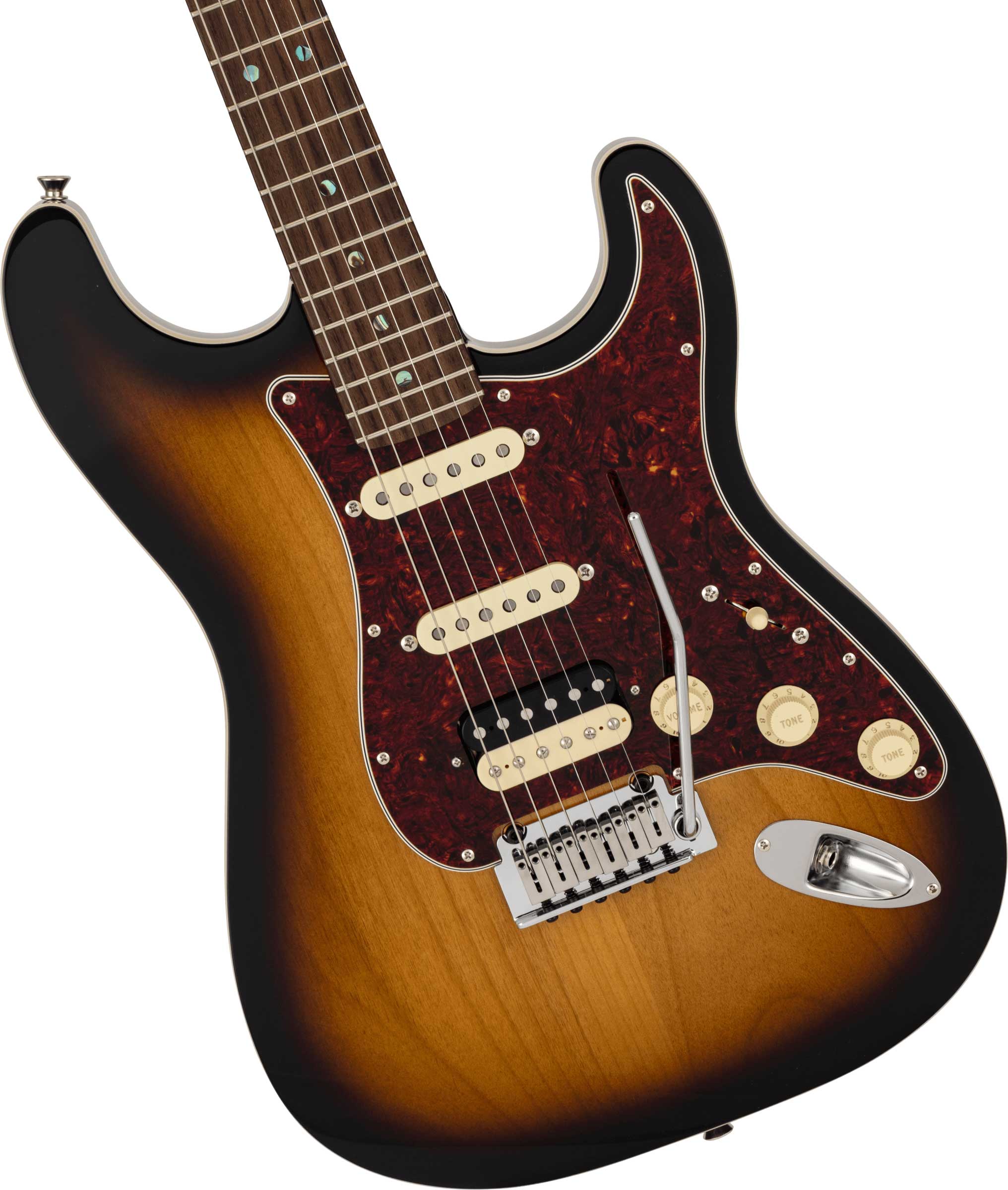 Fender Made in Japan Limited Active Modern Stratocaster HSS Rosewood Fingerboard 2-Colour Sunburst