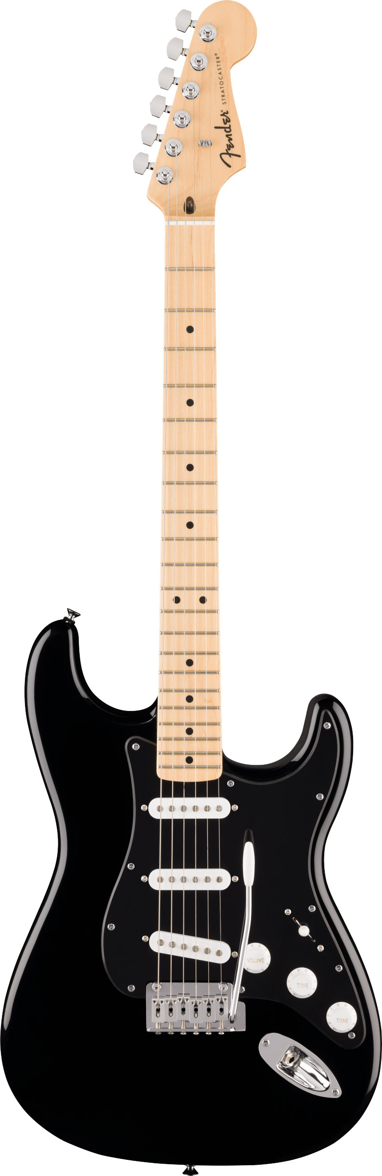 Fender Standard Stratocaster Maple Fingerboard Black Pickguard Black
