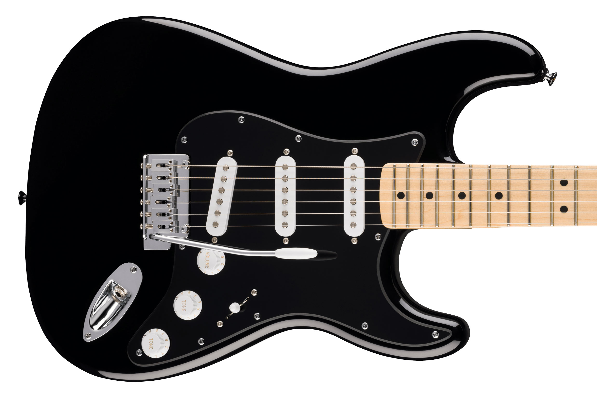 Fender Standard Stratocaster Maple Fingerboard Black Pickguard Black