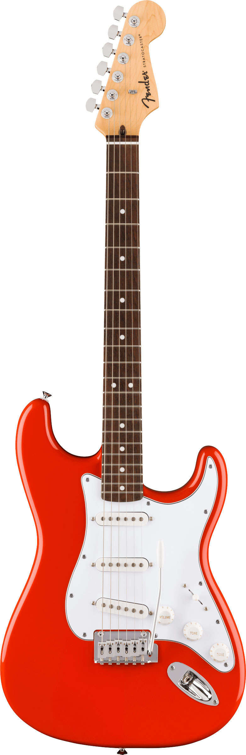 Fender Standard Stratocaster Laurel Fingerboard White Pickguard Fiesta Red