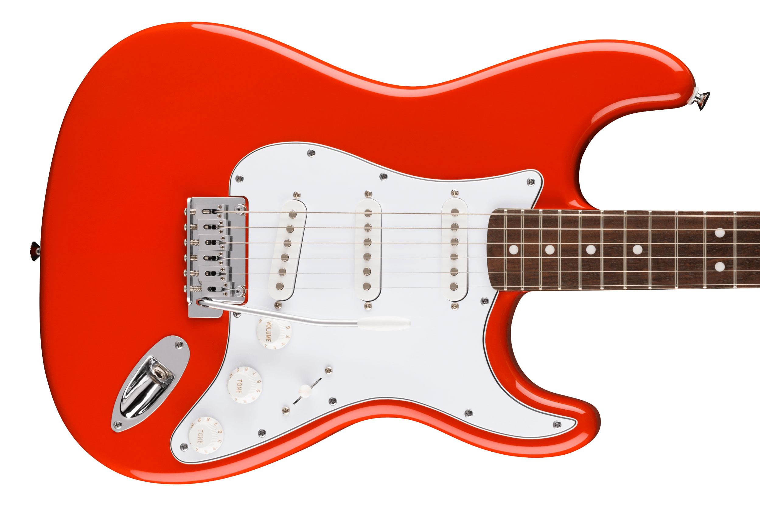 Fender Standard Stratocaster Laurel Fingerboard White Pickguard Fiesta Red