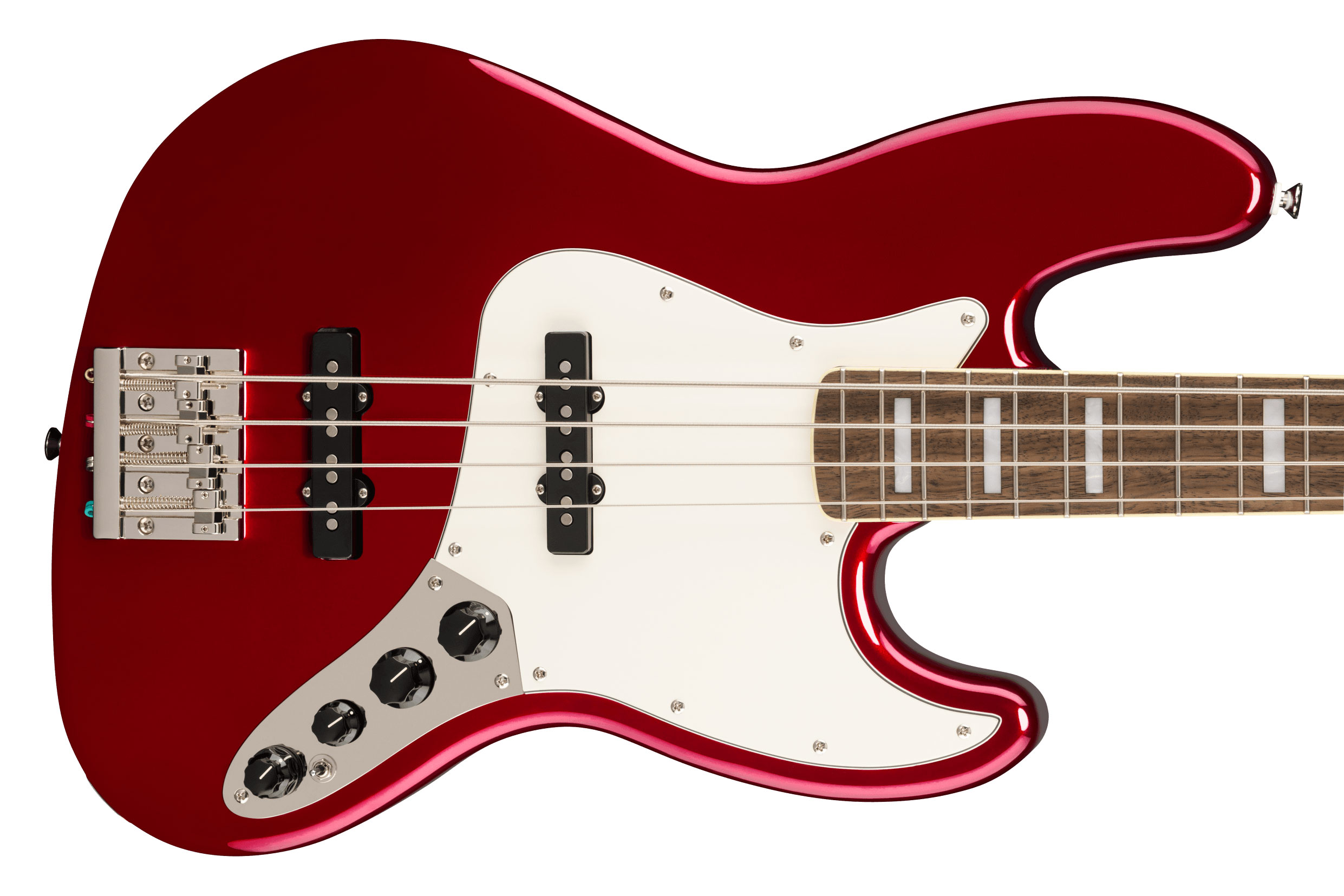 Squier FSR Classic Vibe Active '70s Jazz Bass Laurel Fingerboard Parchment Pickguard Matching Headstock Candy Apple Red