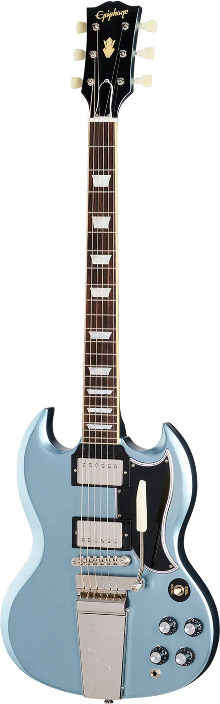 Epiphone 1964 SG Standard with Maestro Vibrola Reissue Pelham Blue