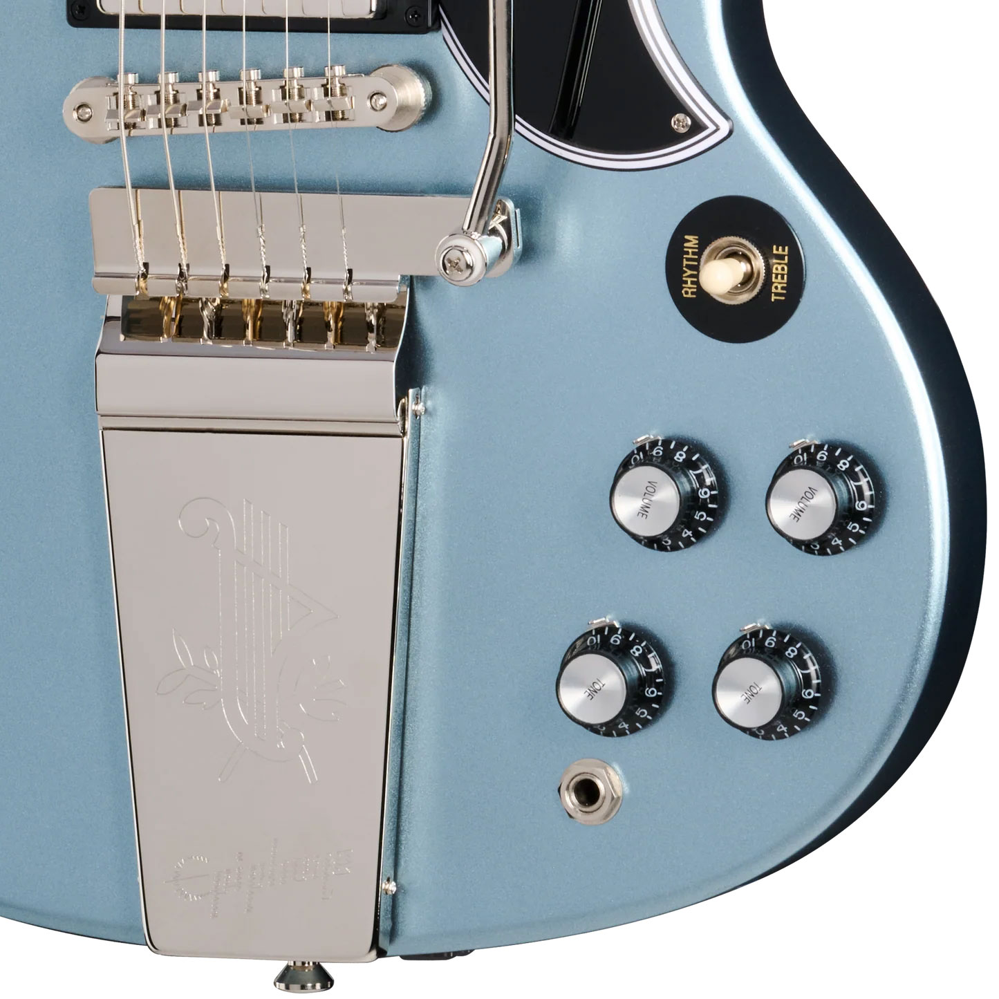 Epiphone 1964 SG Standard with Maestro Vibrola Reissue Pelham Blue