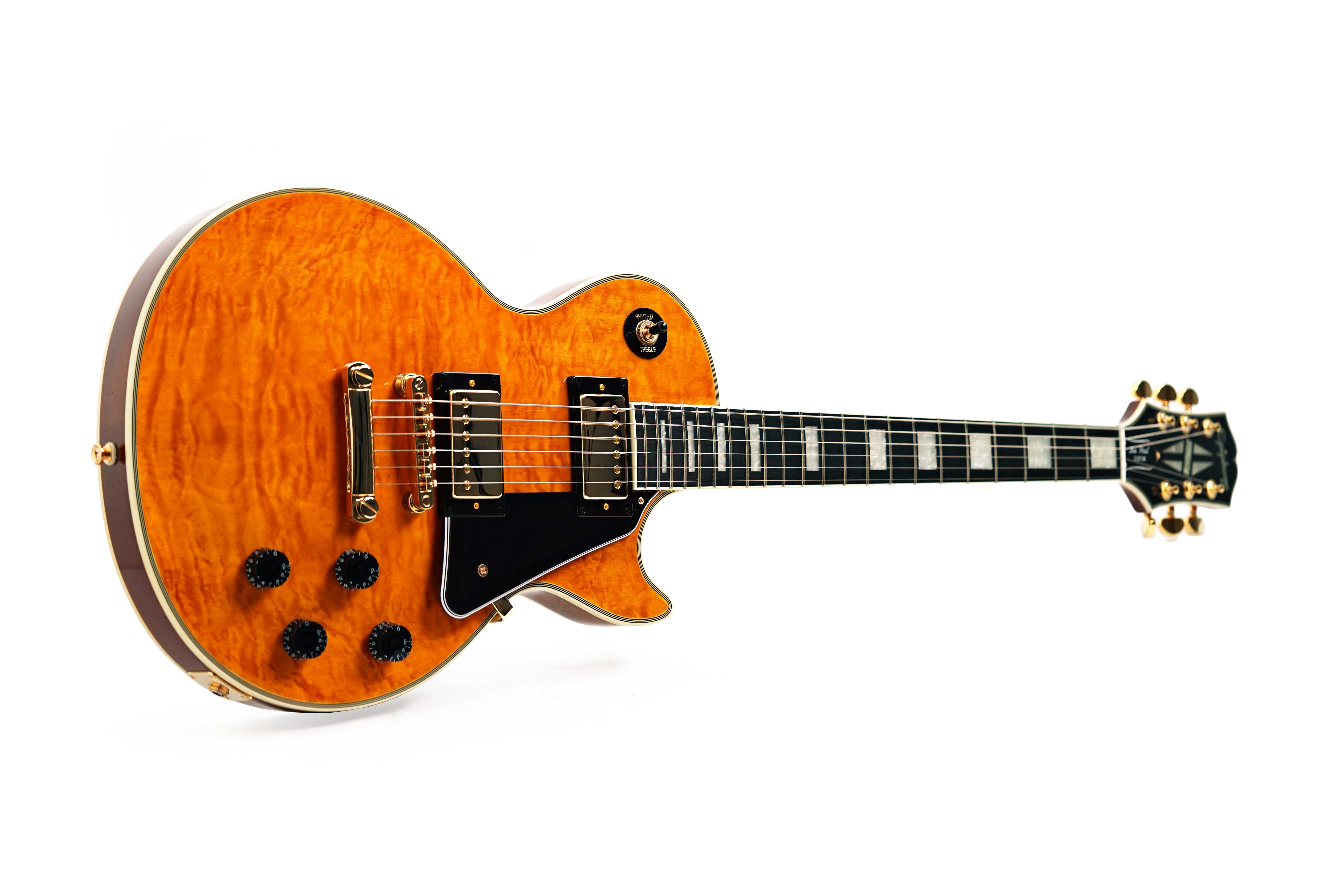Epiphone Les Paul Custom Quilt Trans Amber