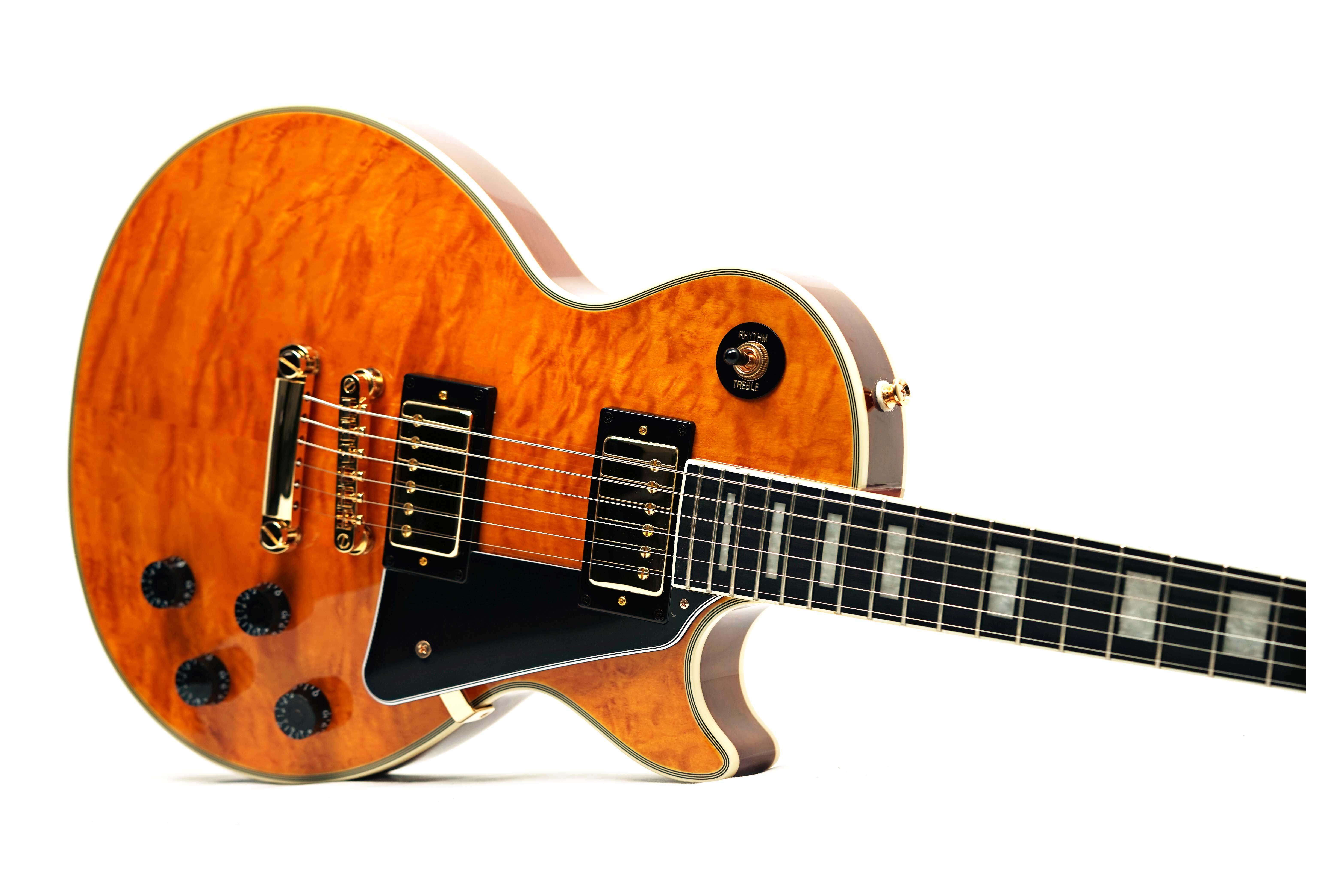 Epiphone Les Paul Custom Quilt Trans Amber