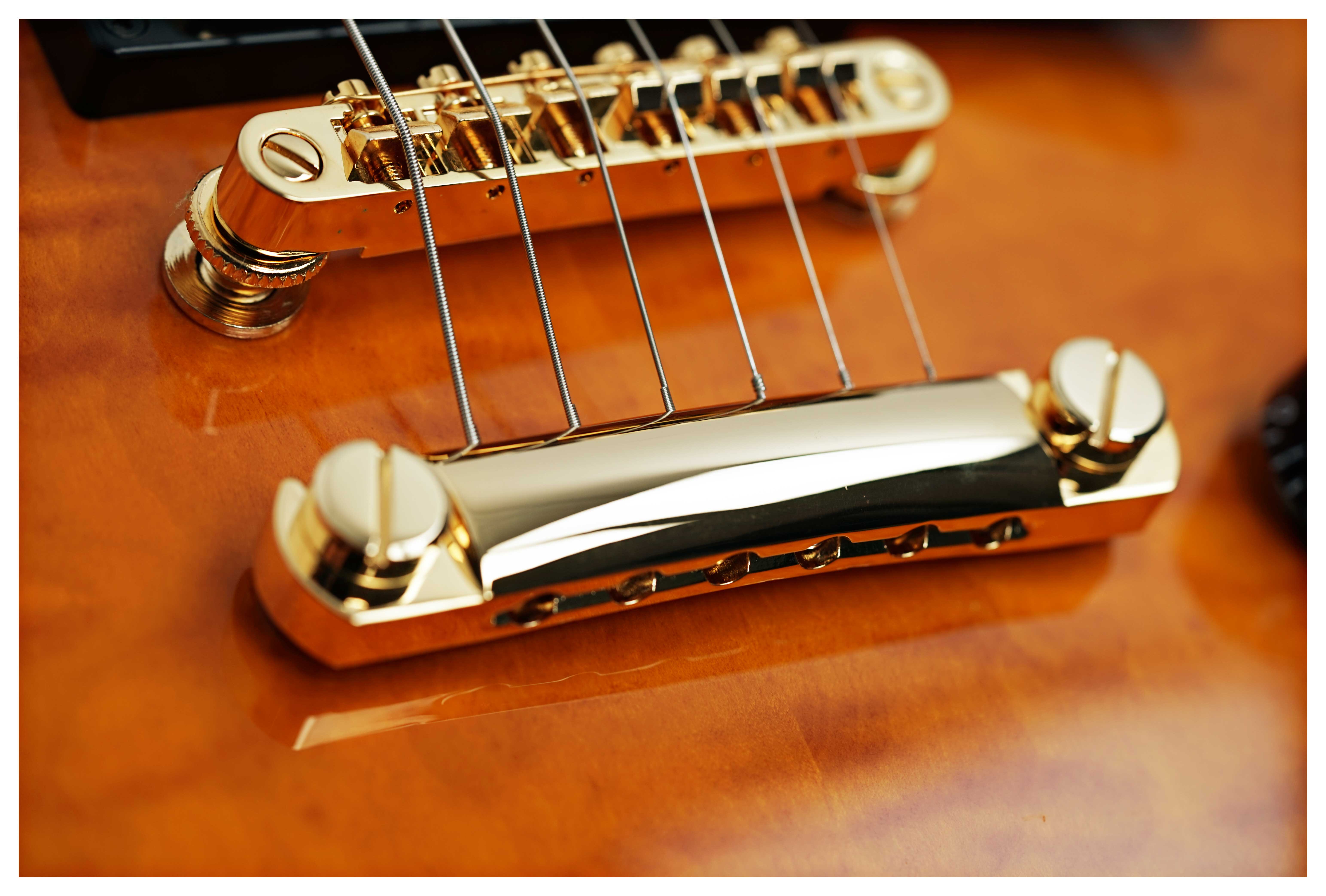 Epiphone Les Paul Custom Quilt Trans Amber