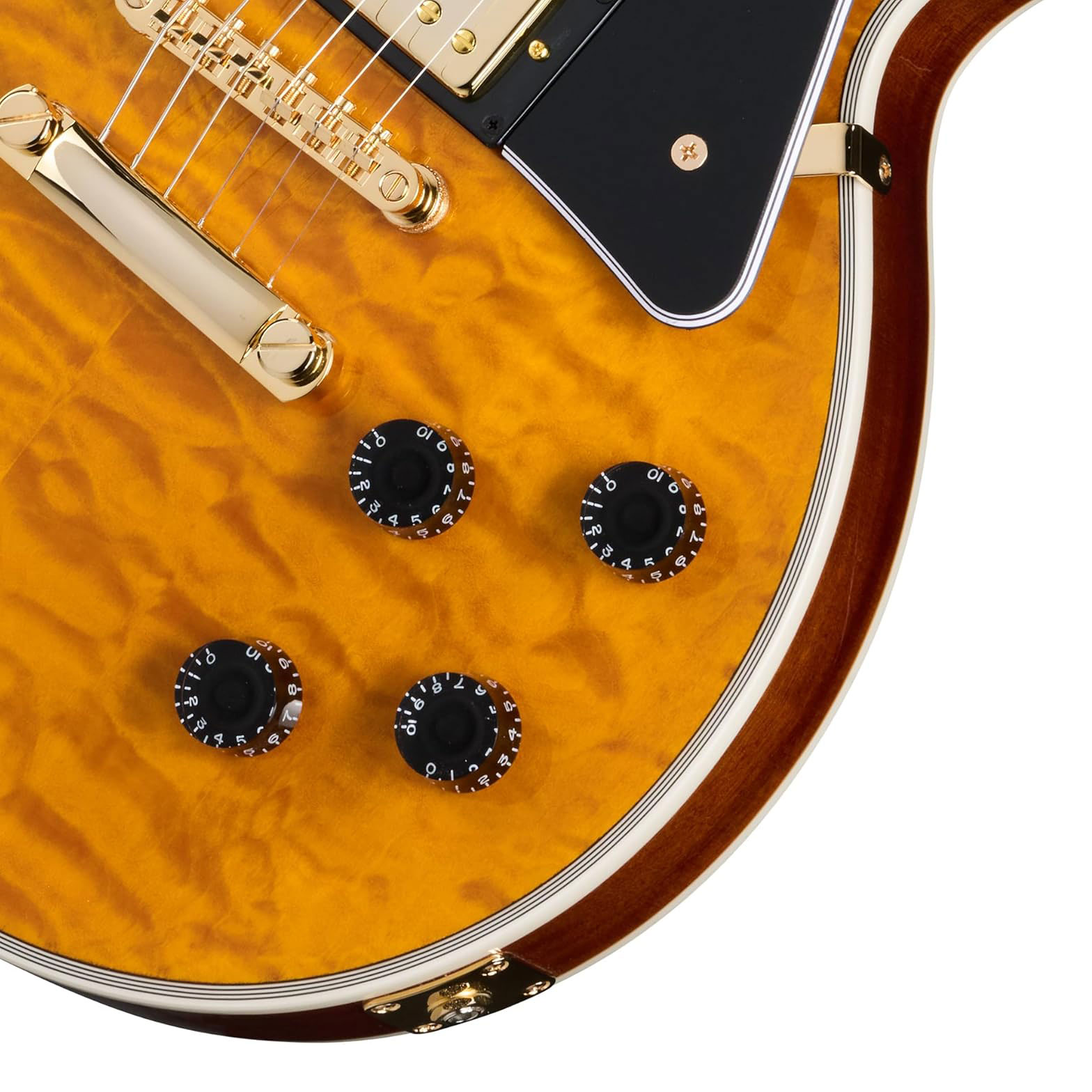 Epiphone Les Paul Custom Quilt Trans Amber