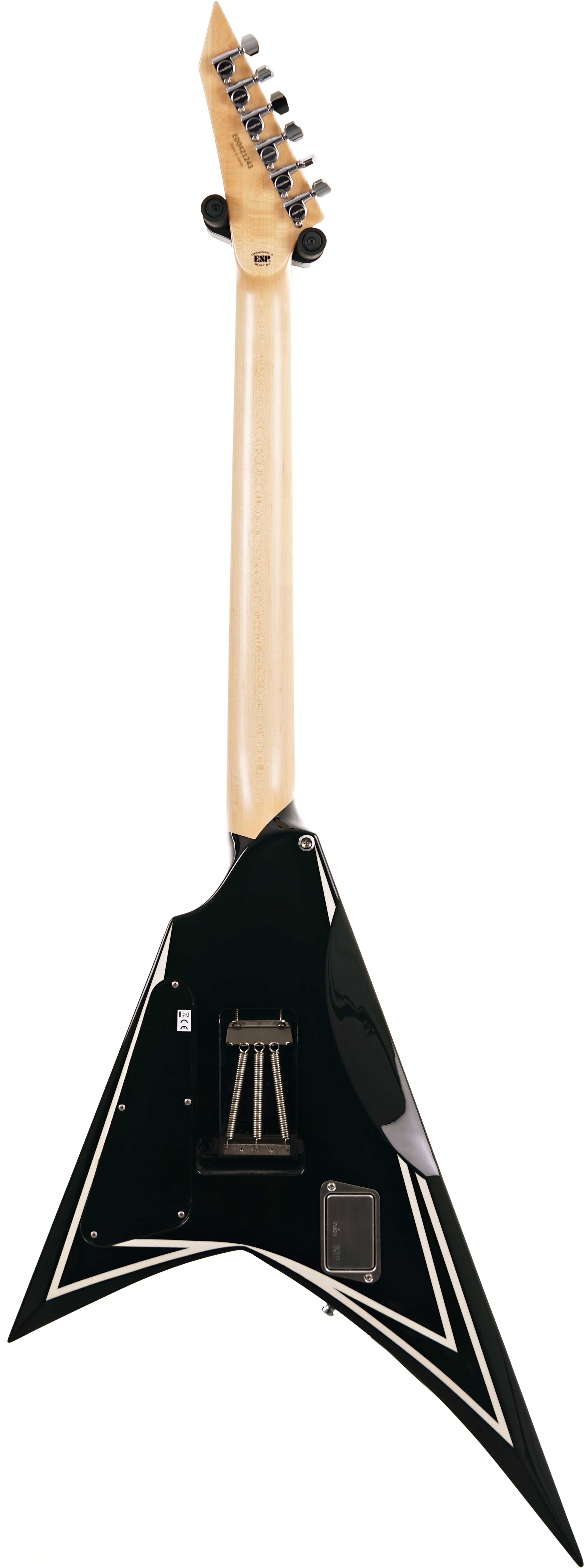 ESP Edwards E-AL-166 Sawtooth Black, White Pinstripes, Alexi Laiho Signature (Ex-Demo) #ED0421243