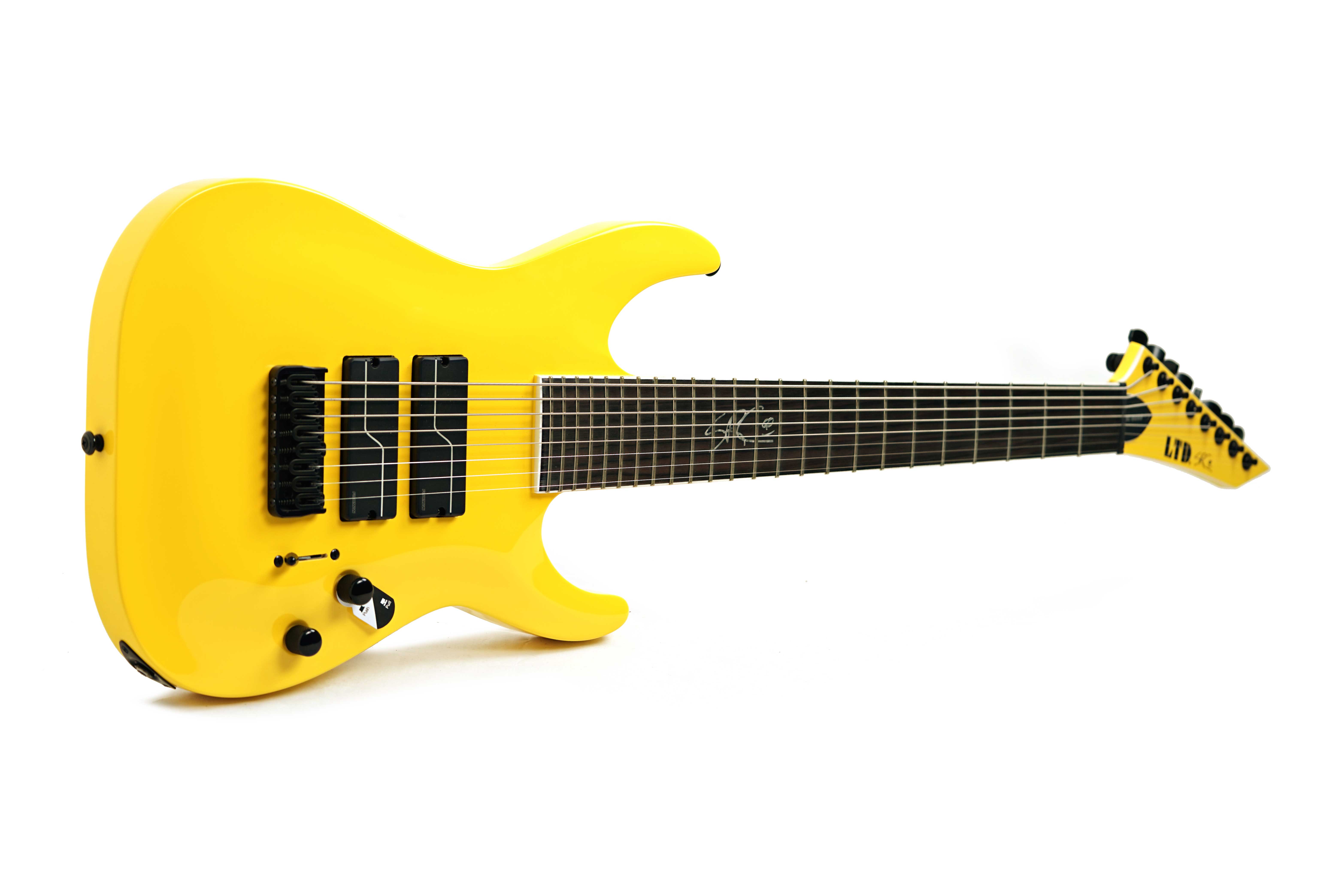 ESP LTD SC-608 Baritone Yellow Stephen Carpenter Limited Edition Inlay
