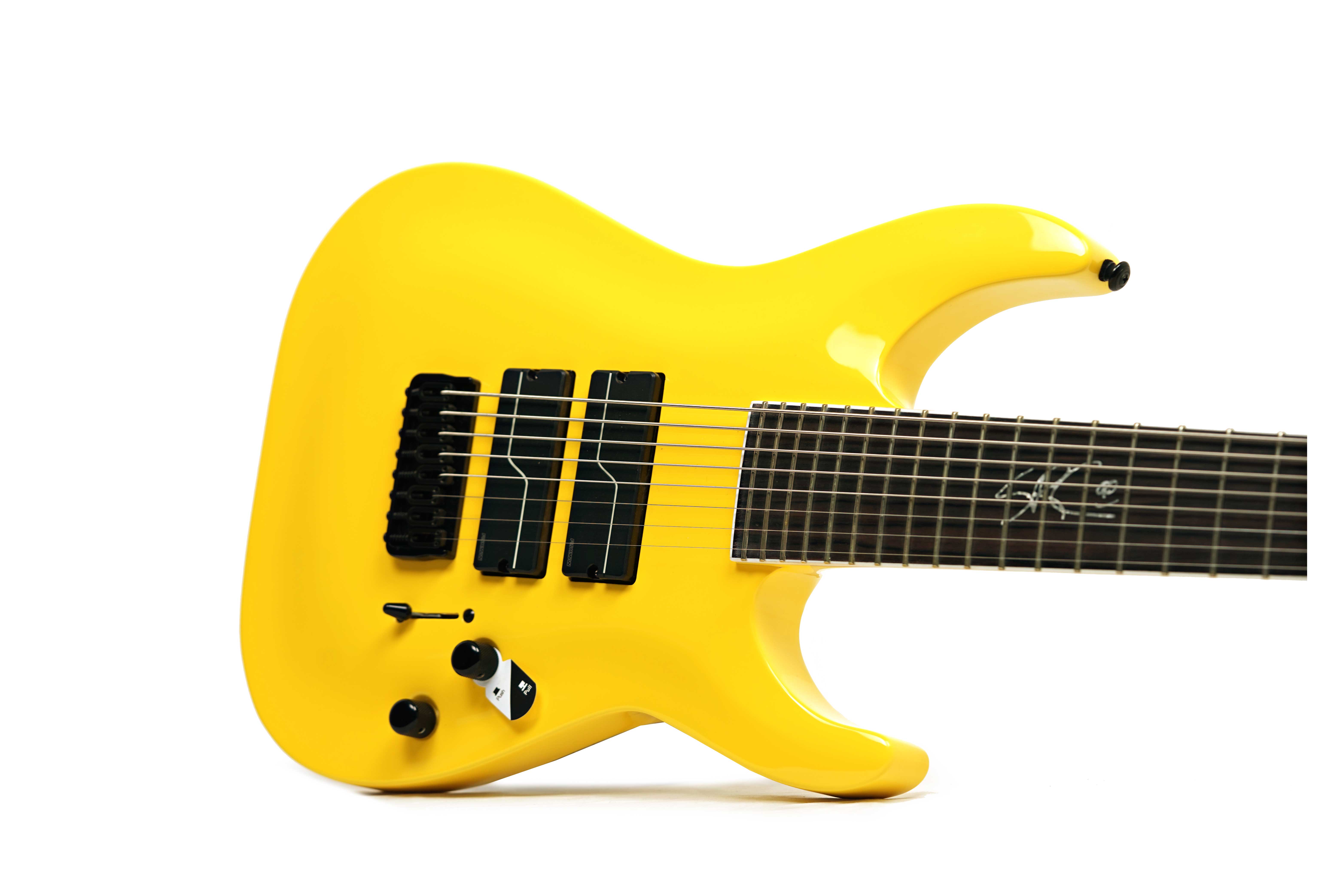 ESP LTD SC-608 Baritone Yellow Stephen Carpenter Limited Edition Inlay