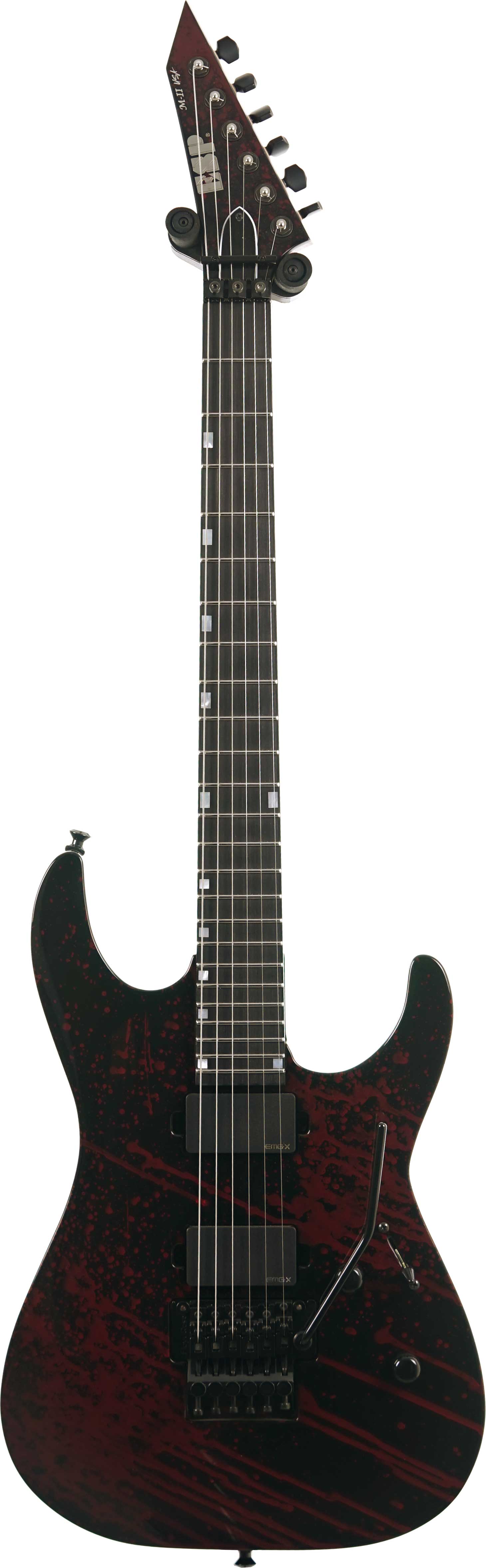 ESP USA M-II FR DX Black Blood Splatter