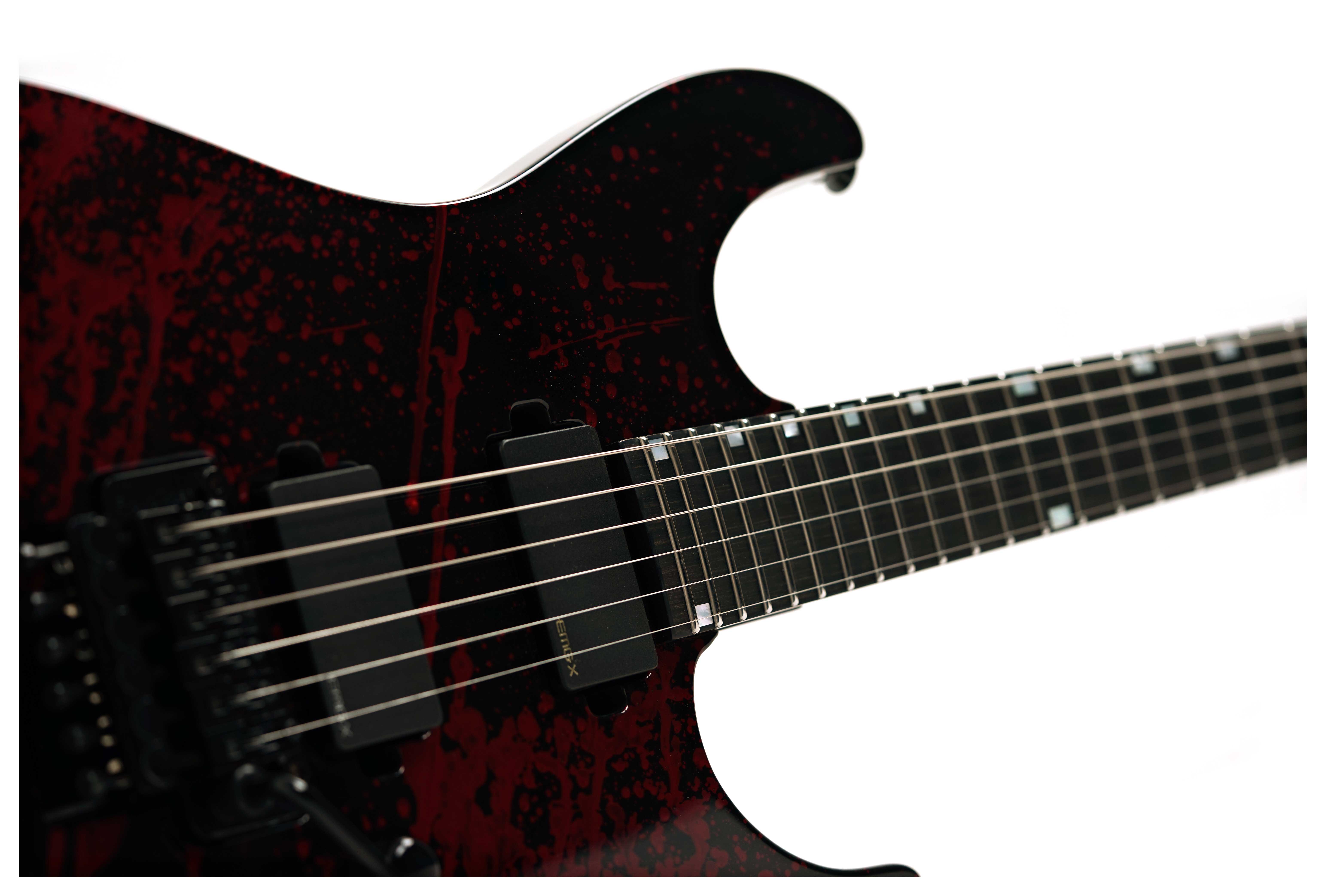 ESP USA M-II FR DX Black Blood Splatter