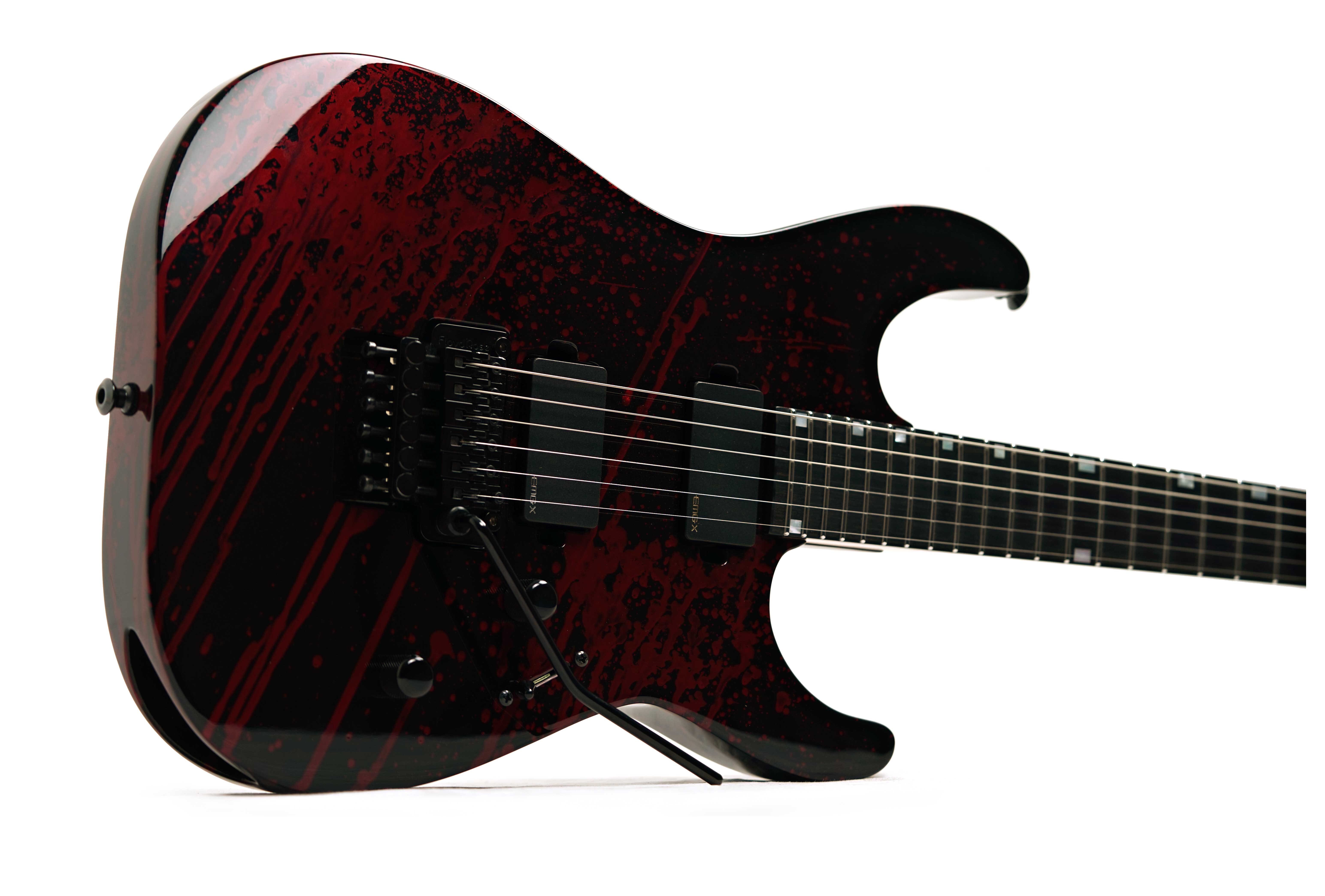 ESP USA M-II FR DX Black Blood Splatter