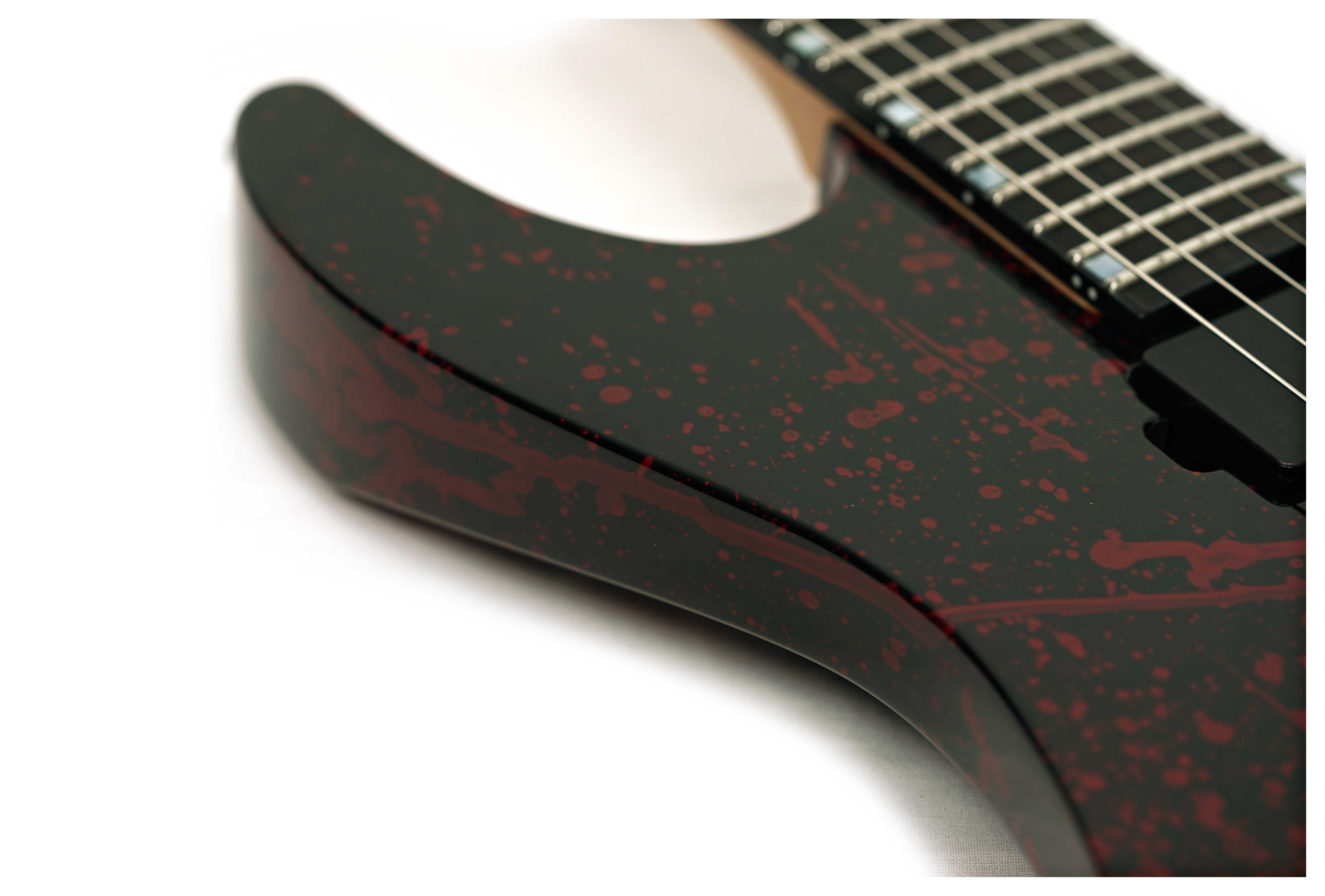 ESP USA M-II FR DX Black Blood Splatter